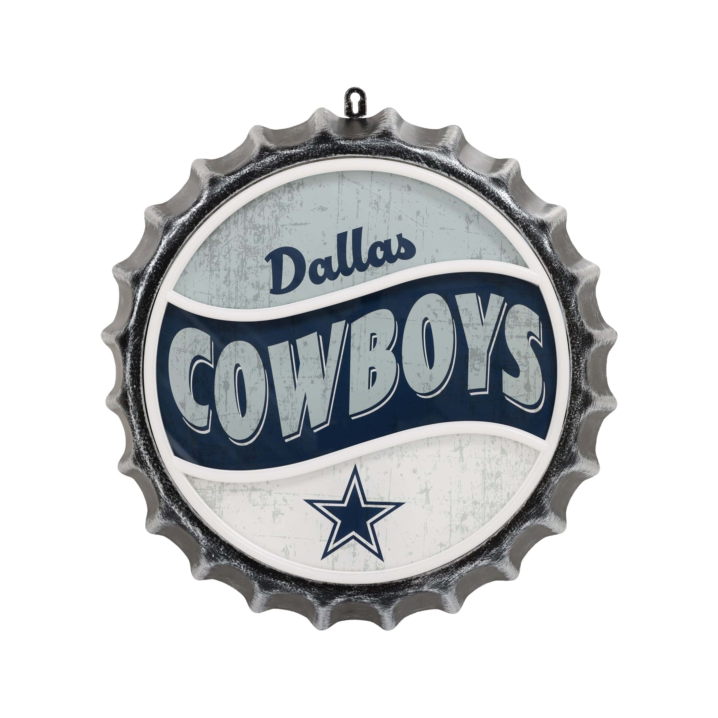 Dallas Cowboys NFL LED Neon Backlit Bottle Cap Wall Sign