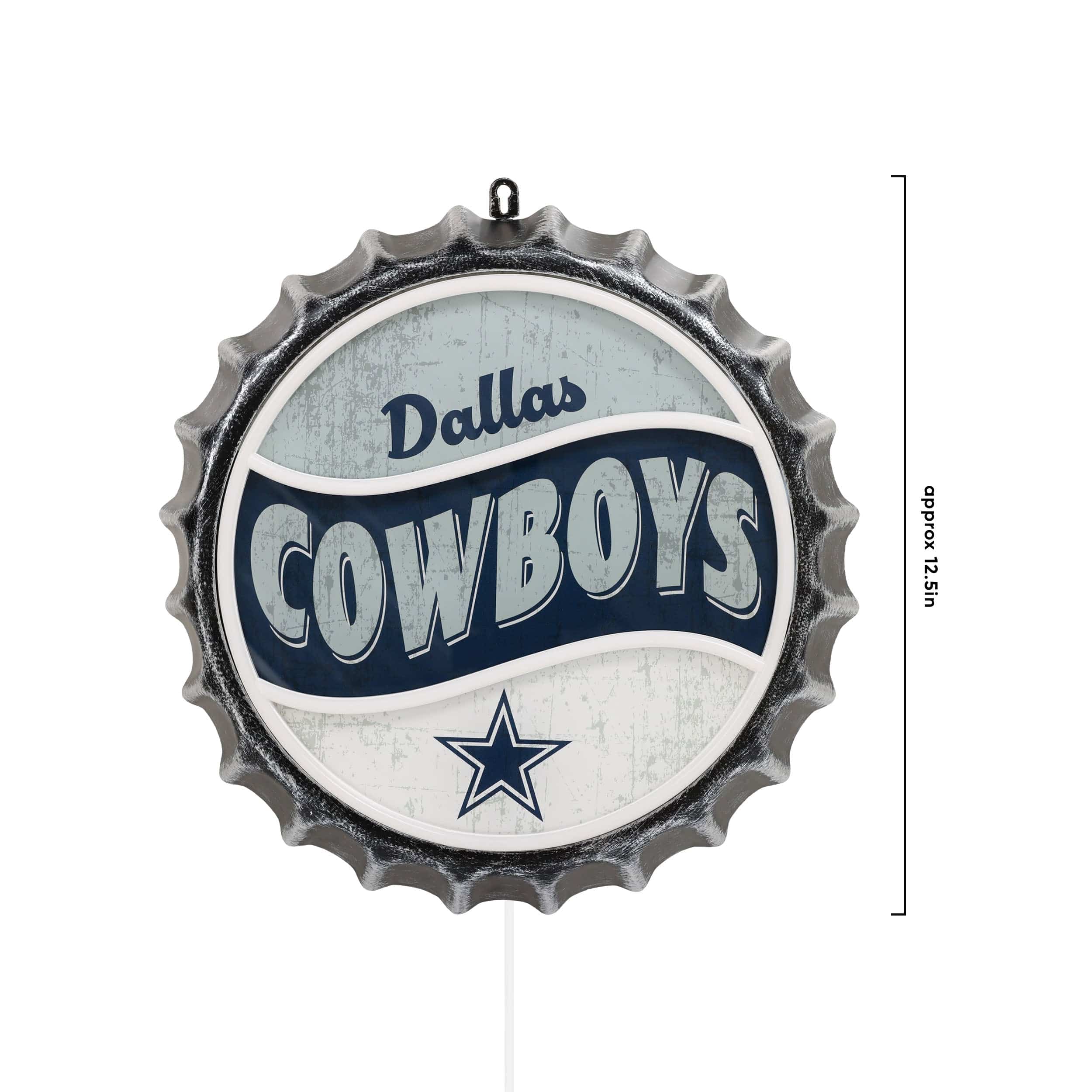 Dallas Cowboys NFL LED Neon Backlit Bottle Cap Wall Sign - Image 5