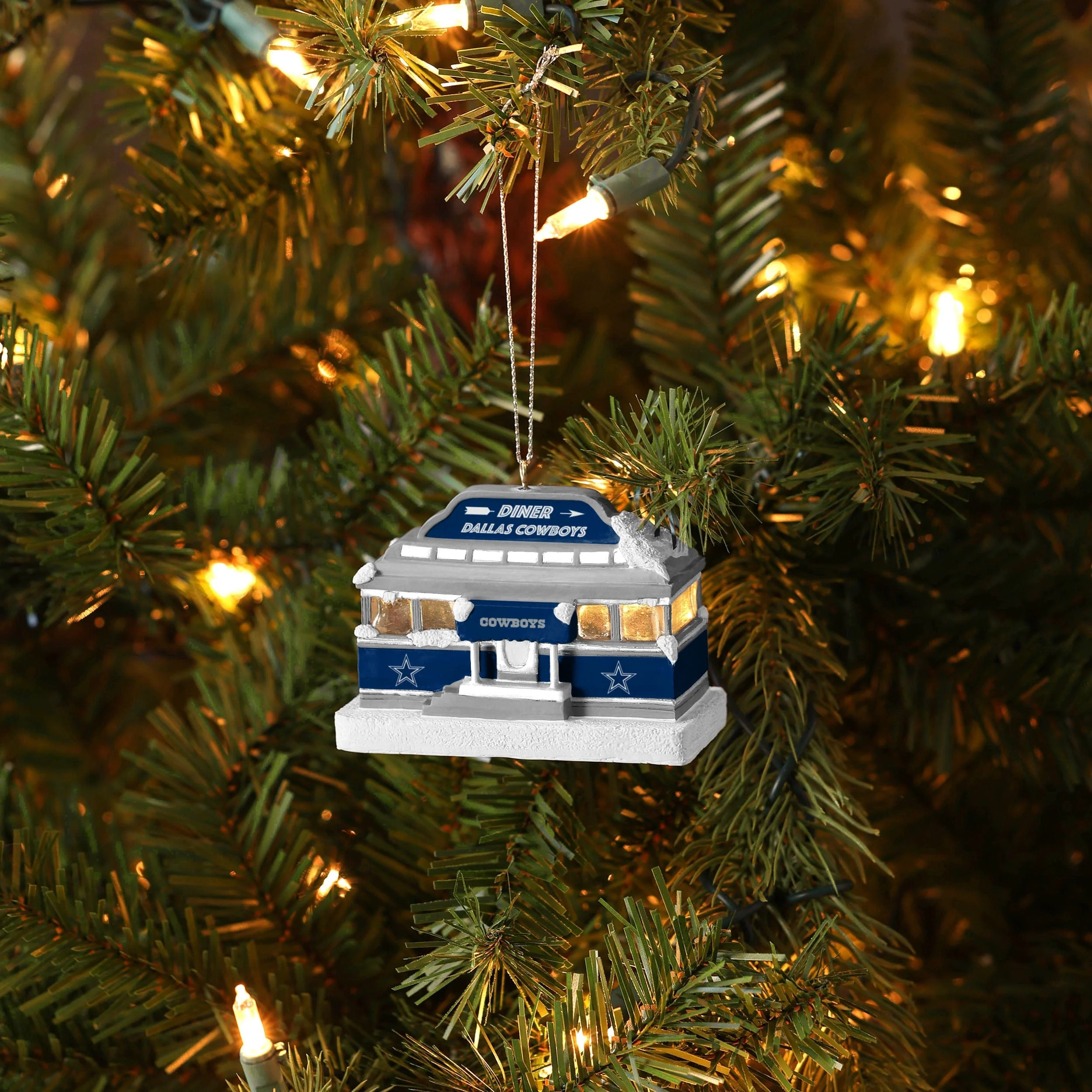 Dallas Cowboys NFL Light Up Diner Ornament - Image 3