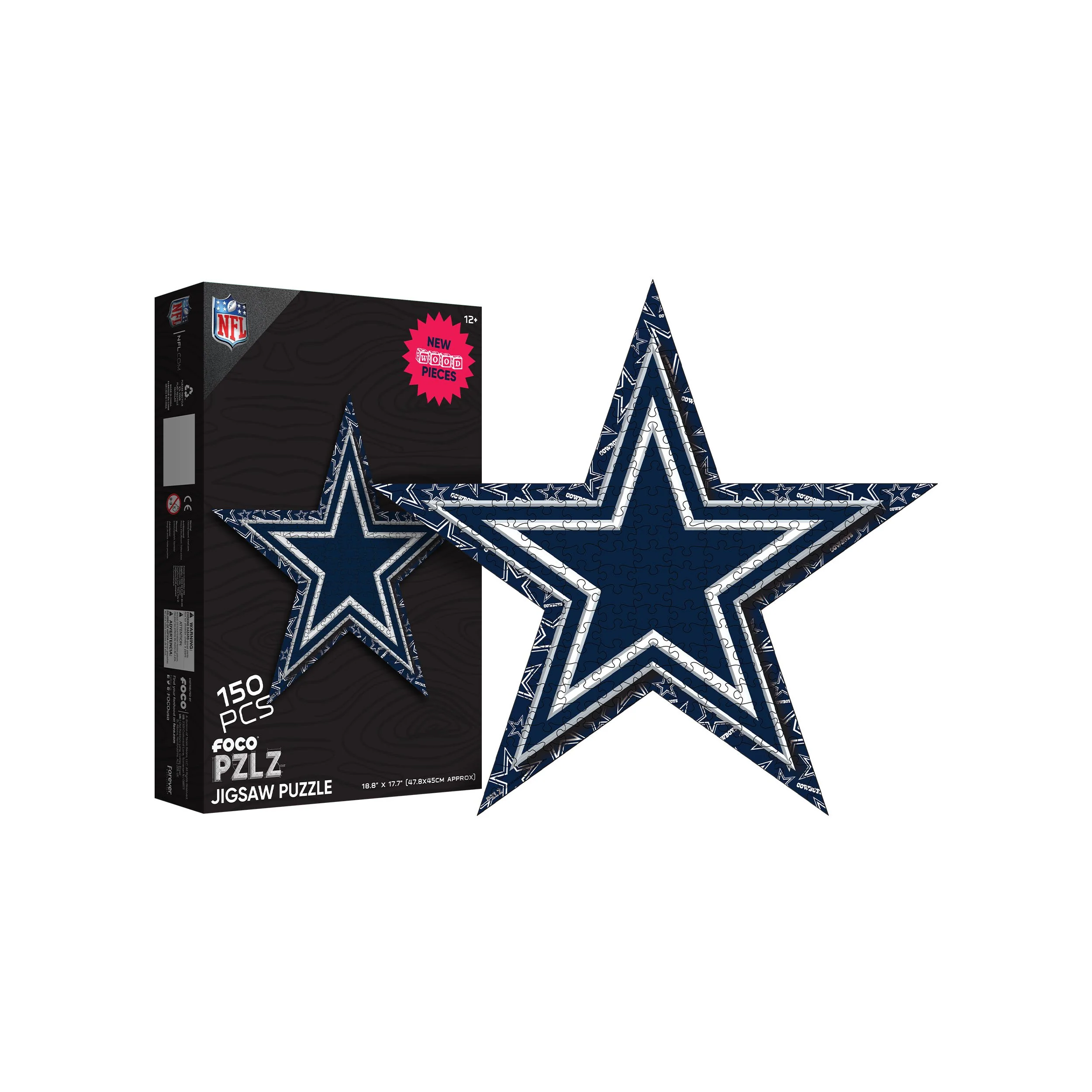Dallas Cowboys NFL Logo Wood Jigsaw Puzzle PZLZ