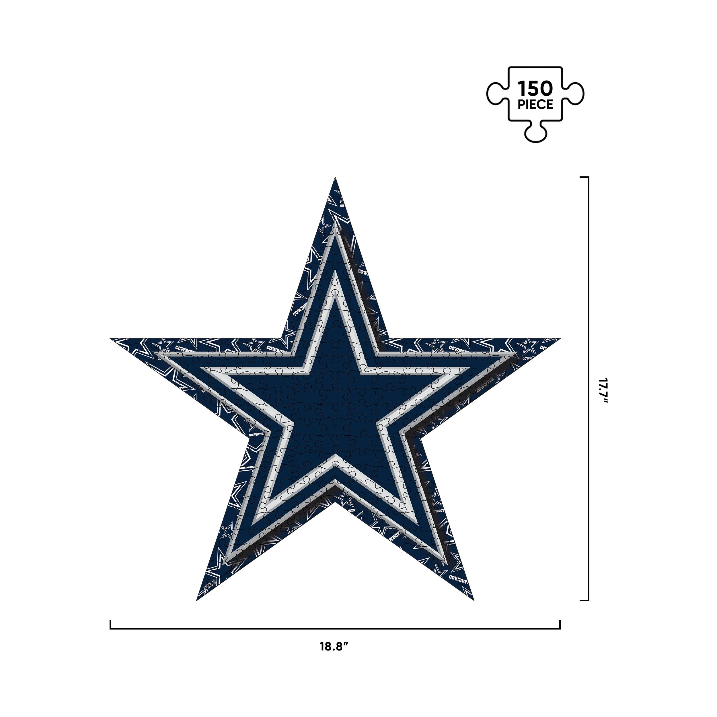Dallas Cowboys NFL Logo Wood Jigsaw Puzzle PZLZ - Image 3