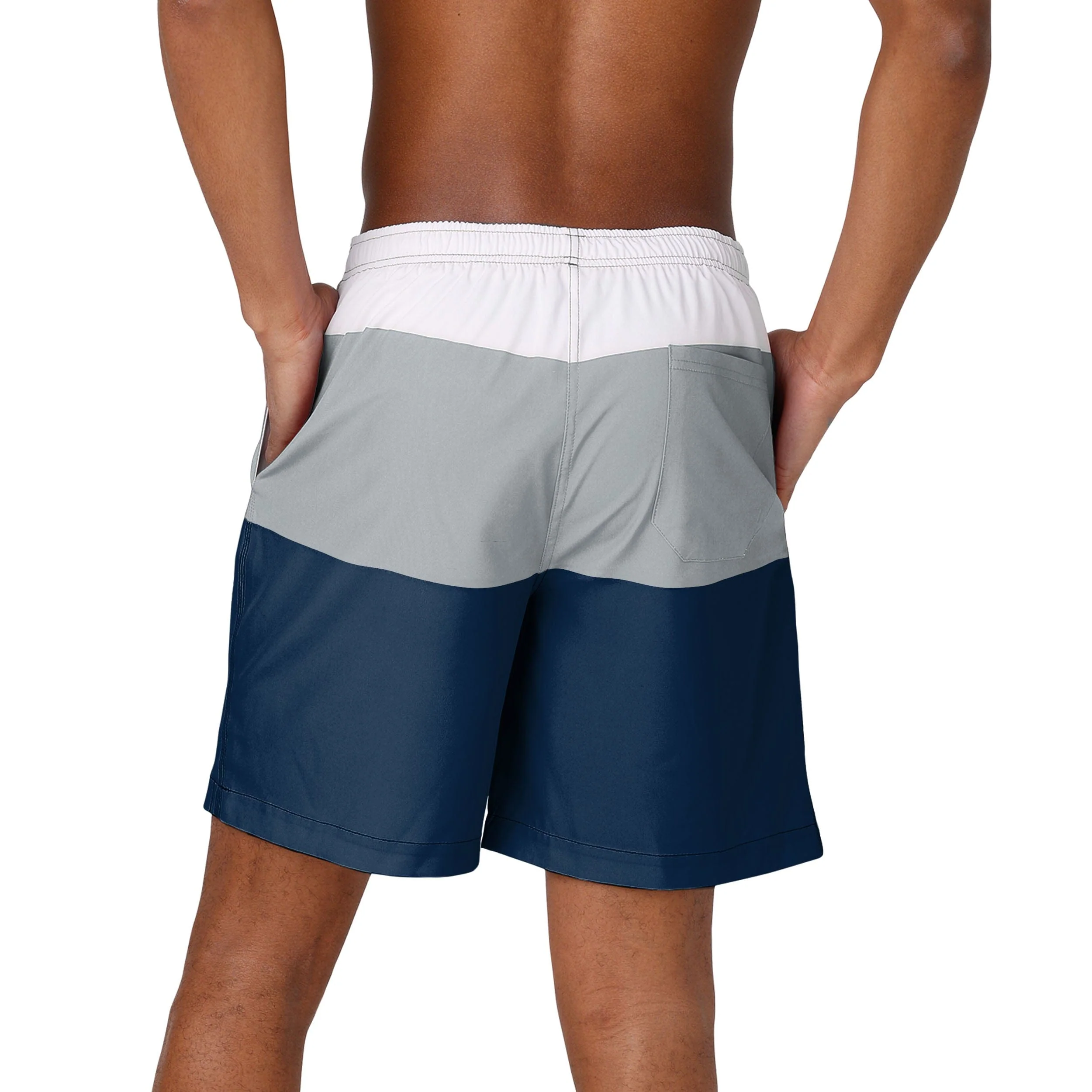 Dallas Cowboys NFL Mens 3 Stripe Big Logo Swimming Trunks - Image 3