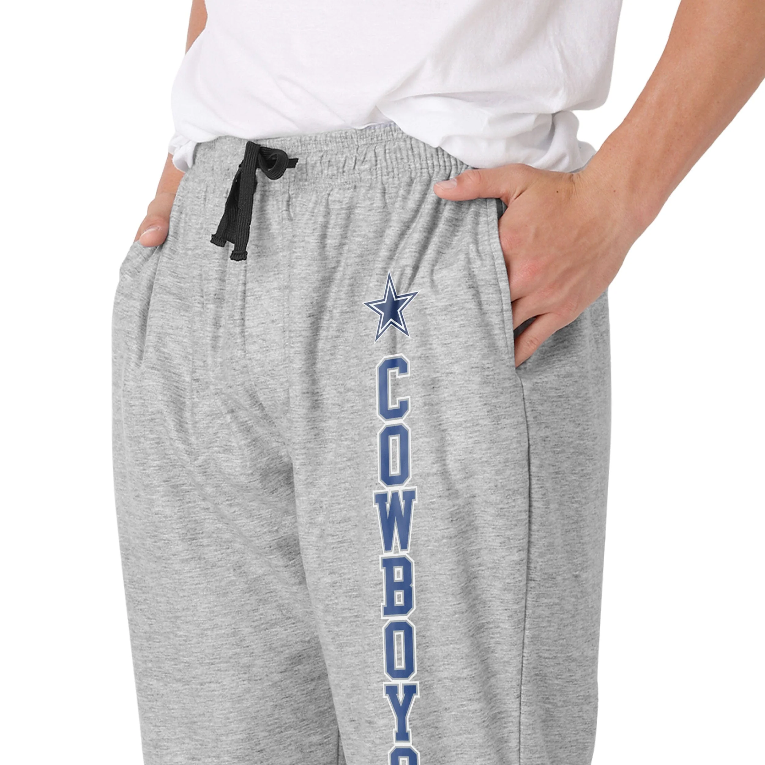 Dallas Cowboys NFL Mens Athletic Gray Lounge Pants - Image 3