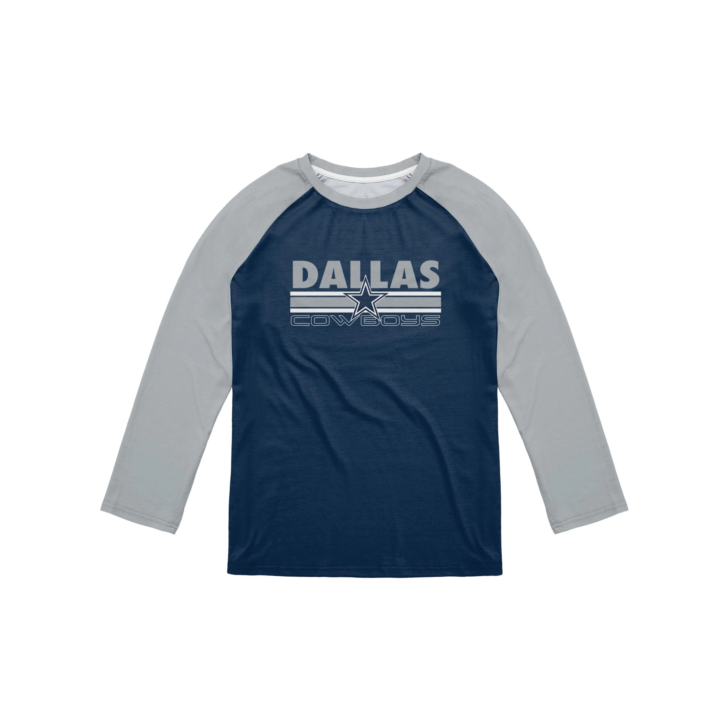 Dallas Cowboys NFL Mens Colorblock Wordmark Raglan T-Shirt - Image 3