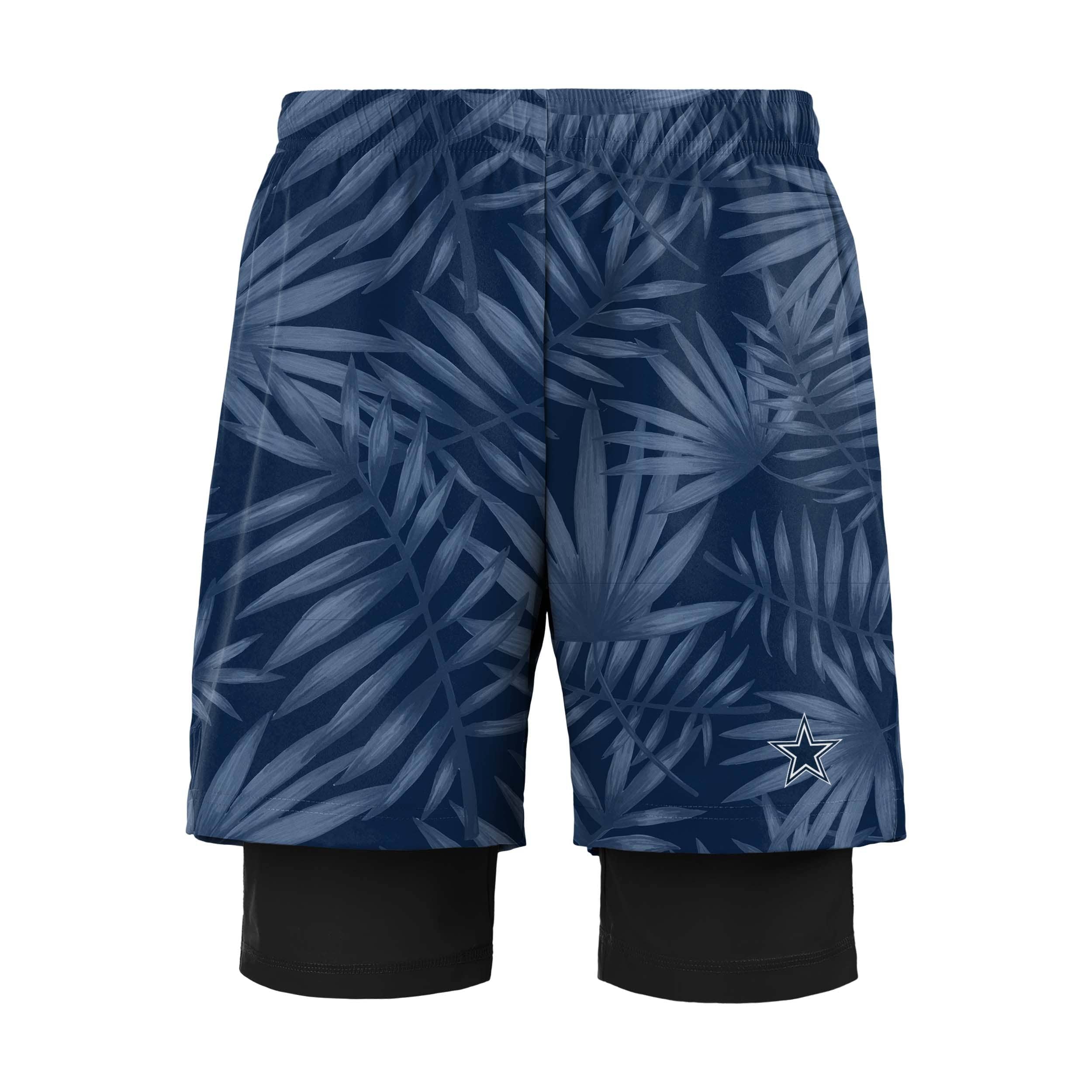 Dallas Cowboys NFL Mens Floral Black Liner Shorts