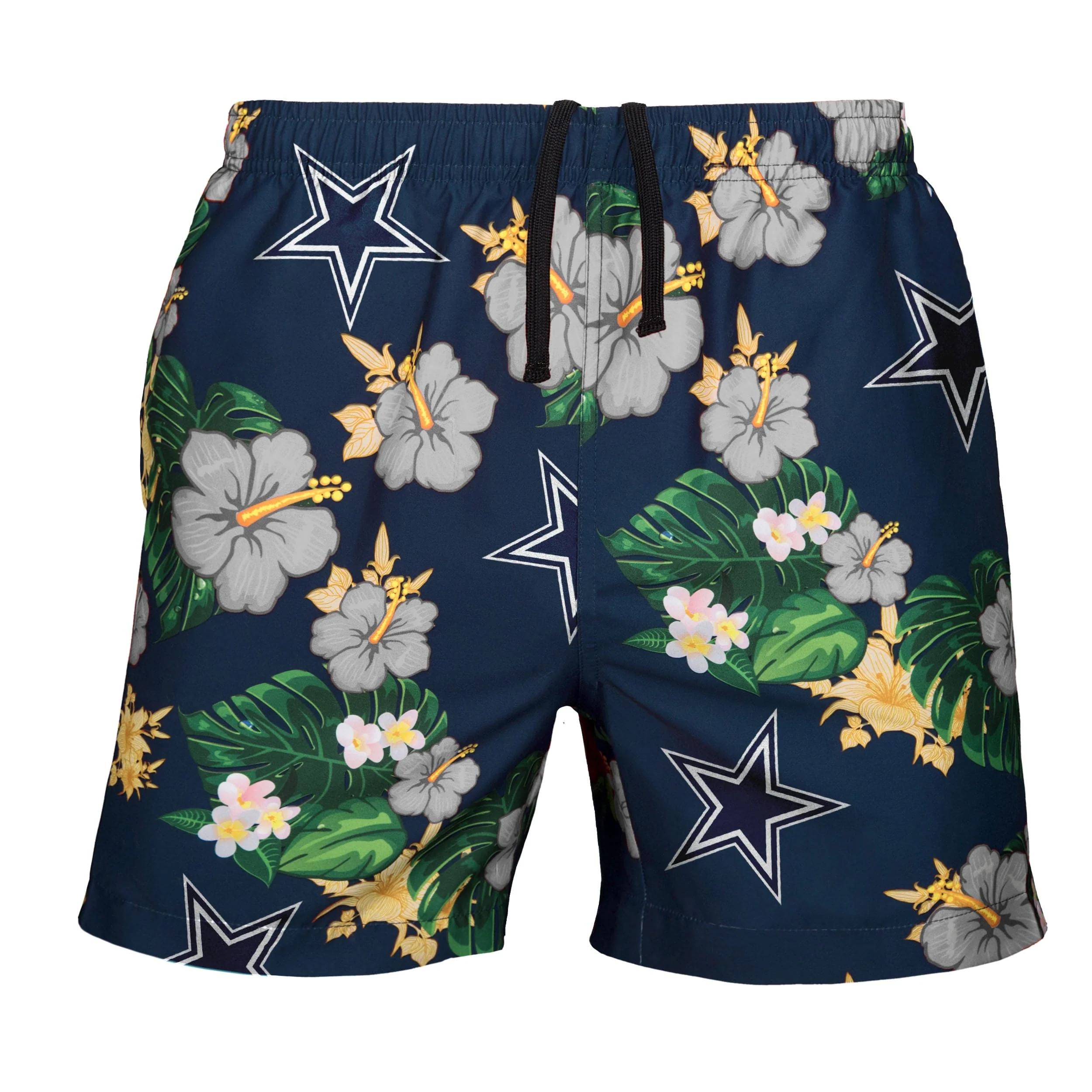 Dallas Cowboys NFL Mens Floral Slim Fit 5.5" Swimming Suit Trunks