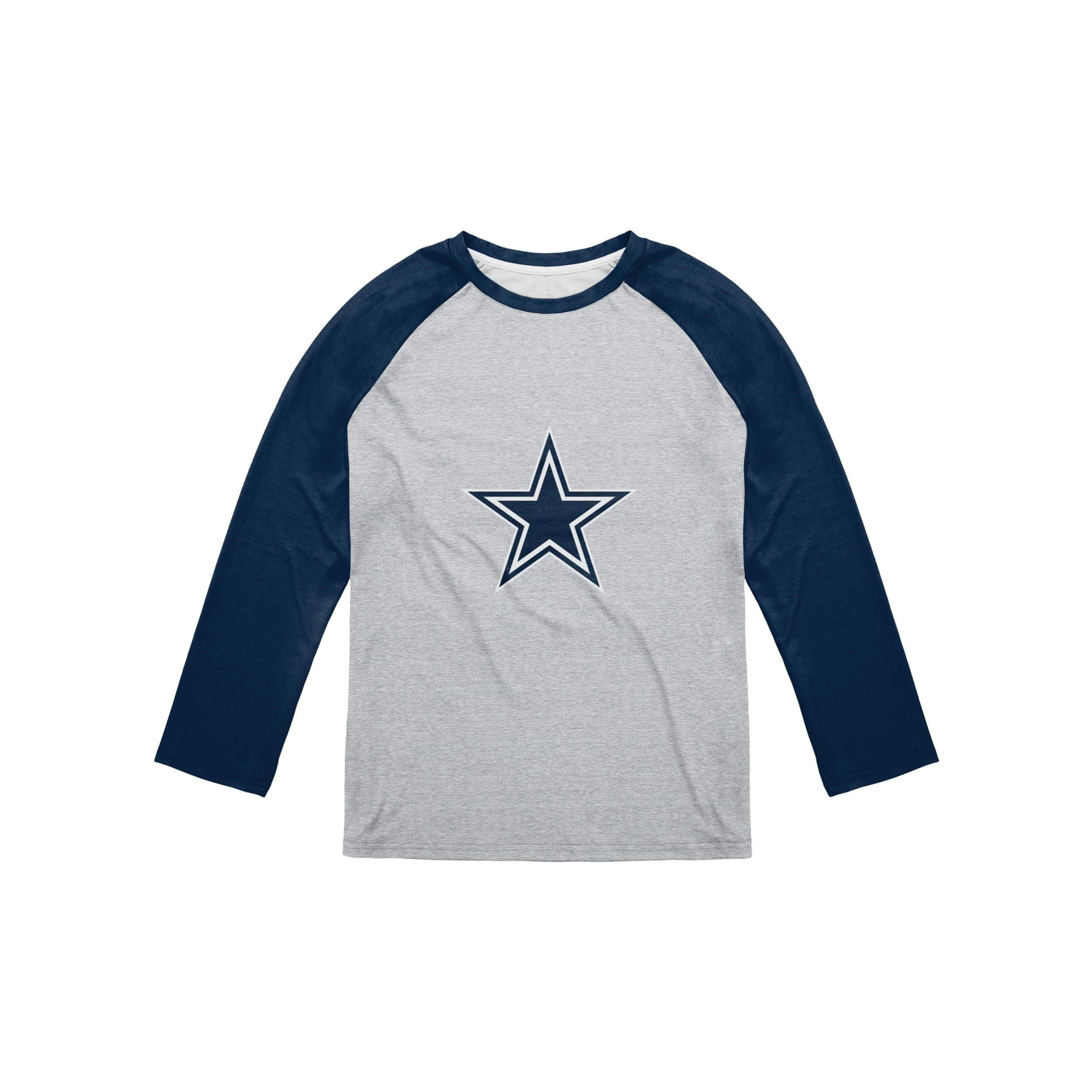 Dallas Cowboys NFL Mens Gray Big Logo Raglan T-Shirt