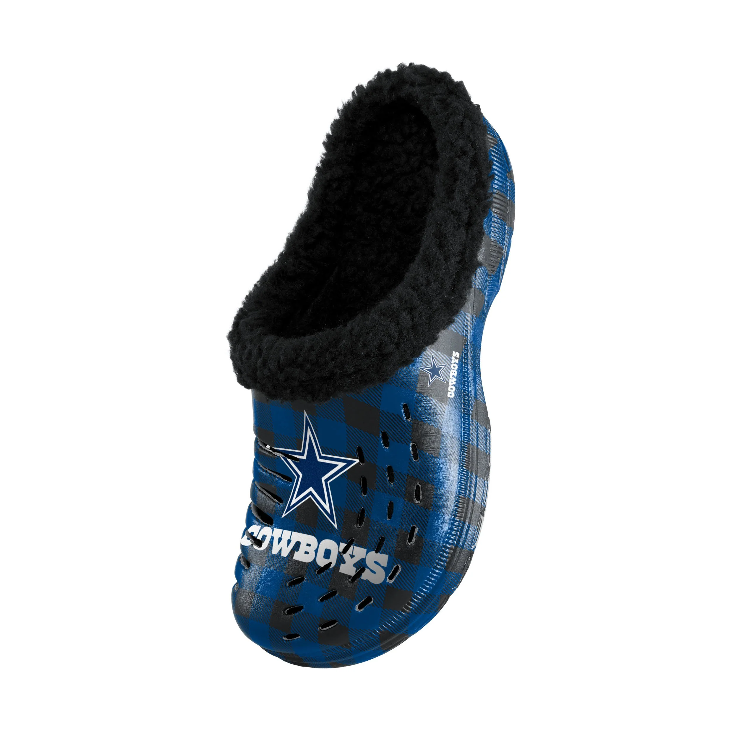 Dallas Cowboys NFL Mens Sherpa Lined Buffalo Check Clog - Image 3