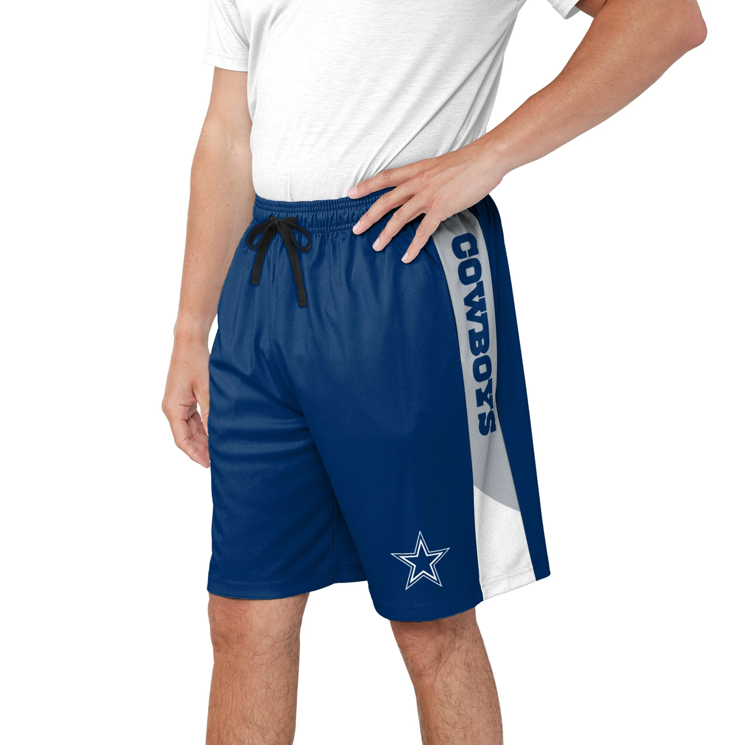 Dallas Cowboys NFL Mens Side Stripe Training Shorts - Image 2