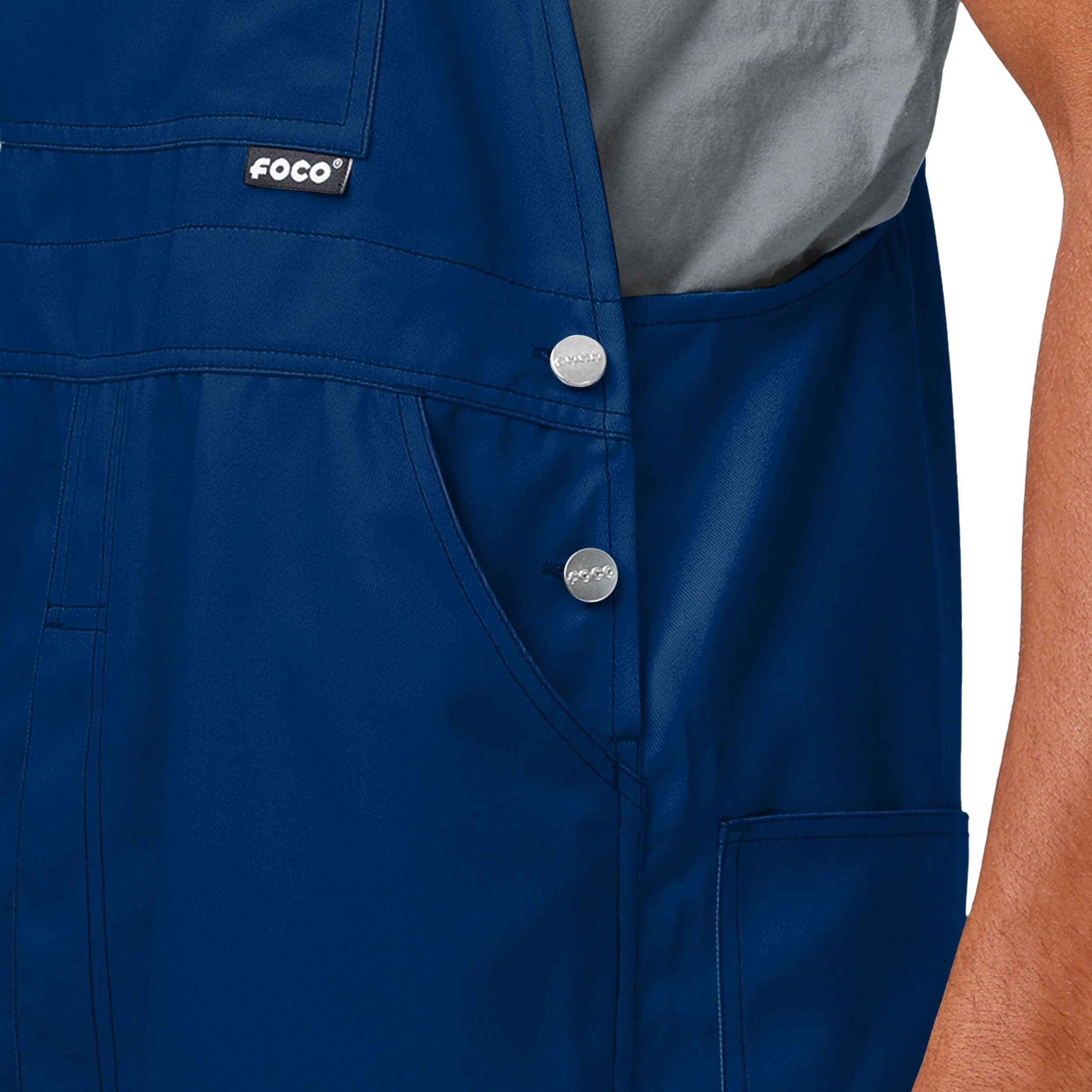Dallas Cowboys NFL Mens Solid Wordmark Bib Overalls - Image 4