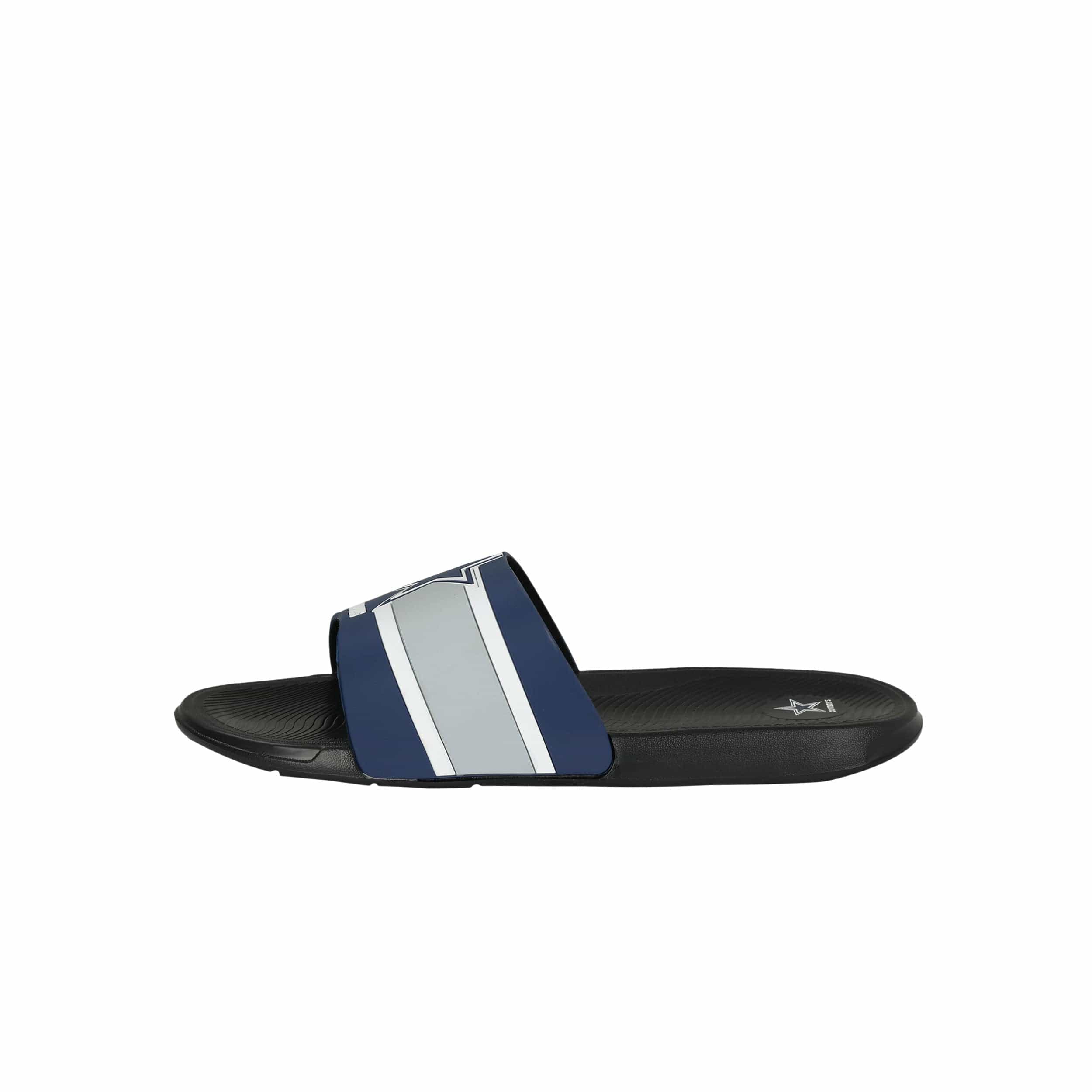 Dallas Cowboys NFL Mens Striped Big Logo Raised Slide - Image 4
