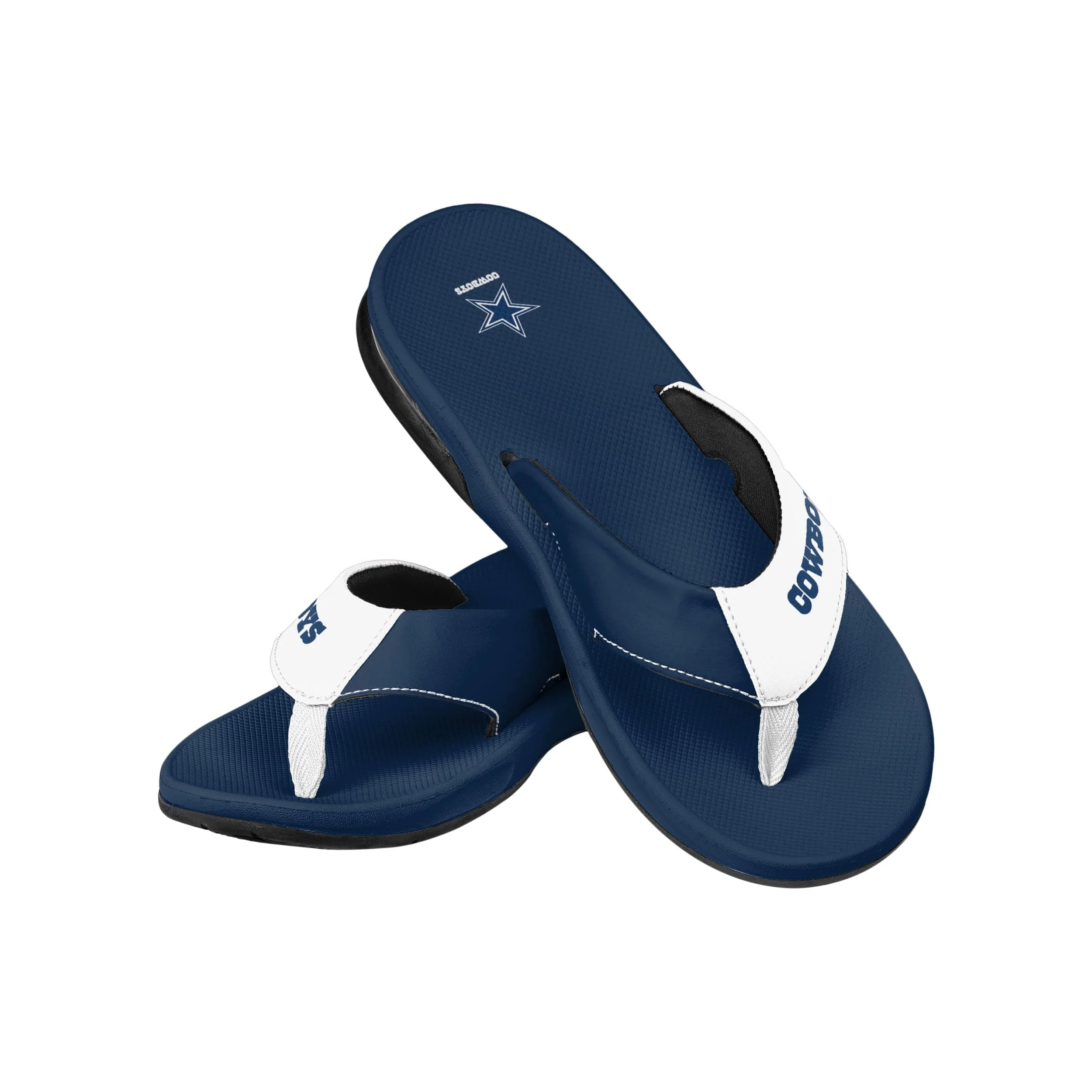 Dallas Cowboys NFL Mens Team Color Contour Flip Flops