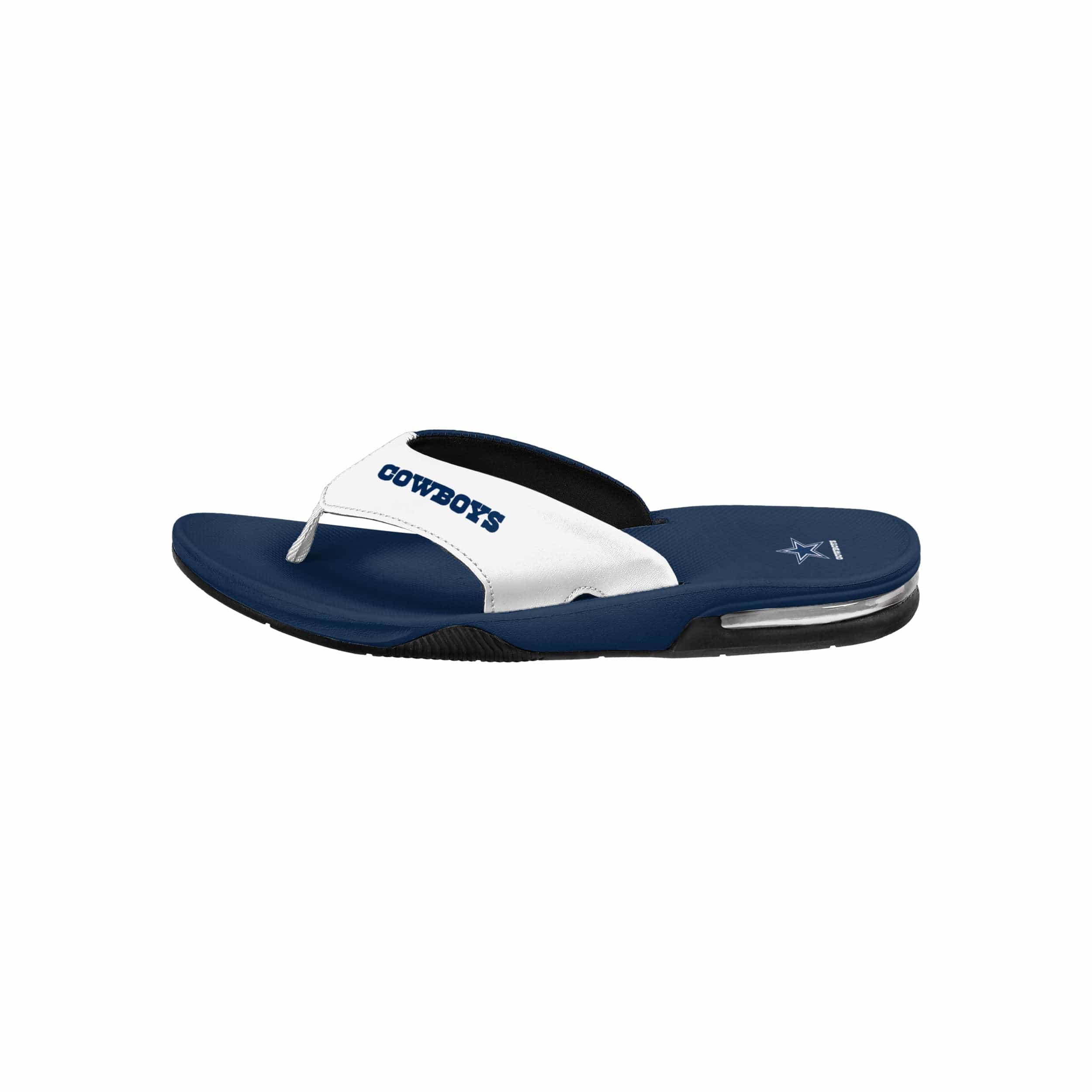 Dallas Cowboys NFL Mens Team Color Contour Flip Flops - Image 5