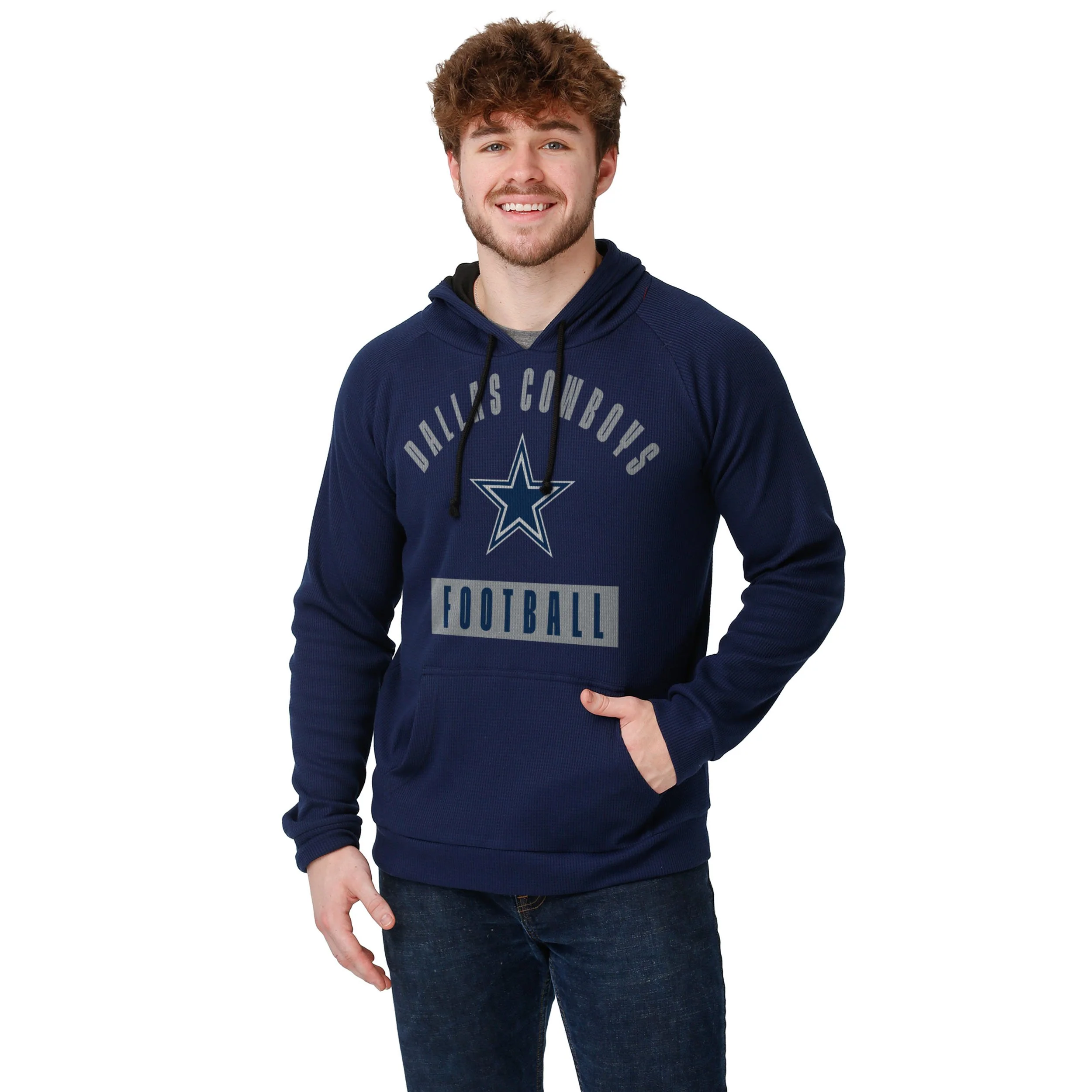 Dallas Cowboys NFL Mens Team Color Waffle Hoodie