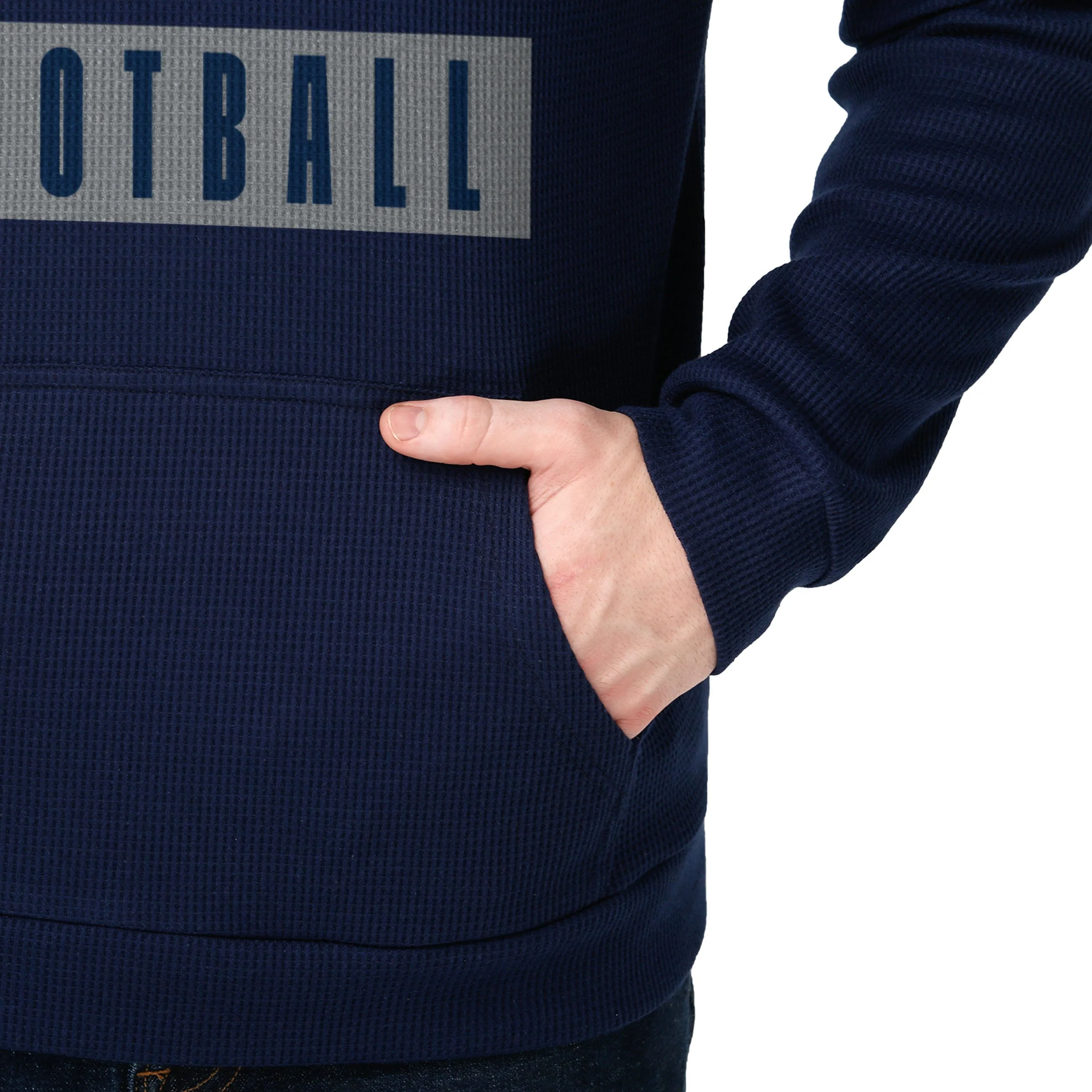 Dallas Cowboys NFL Mens Team Color Waffle Hoodie - Image 3