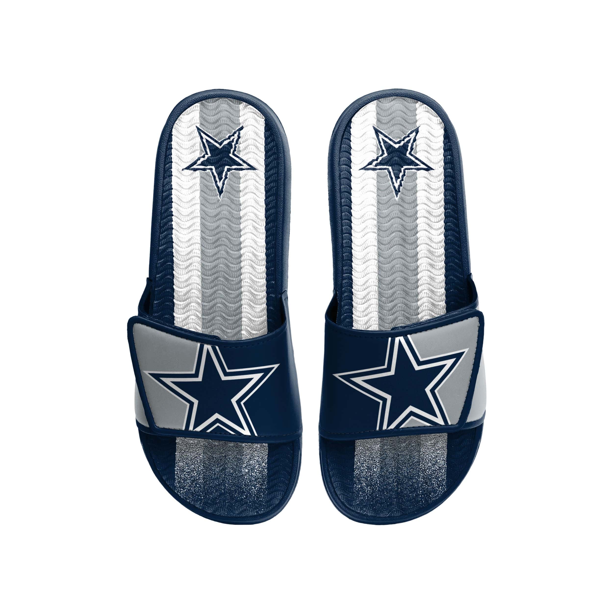 Dallas Cowboys NFL Mens Team Stripe Gel Slide - Image 2