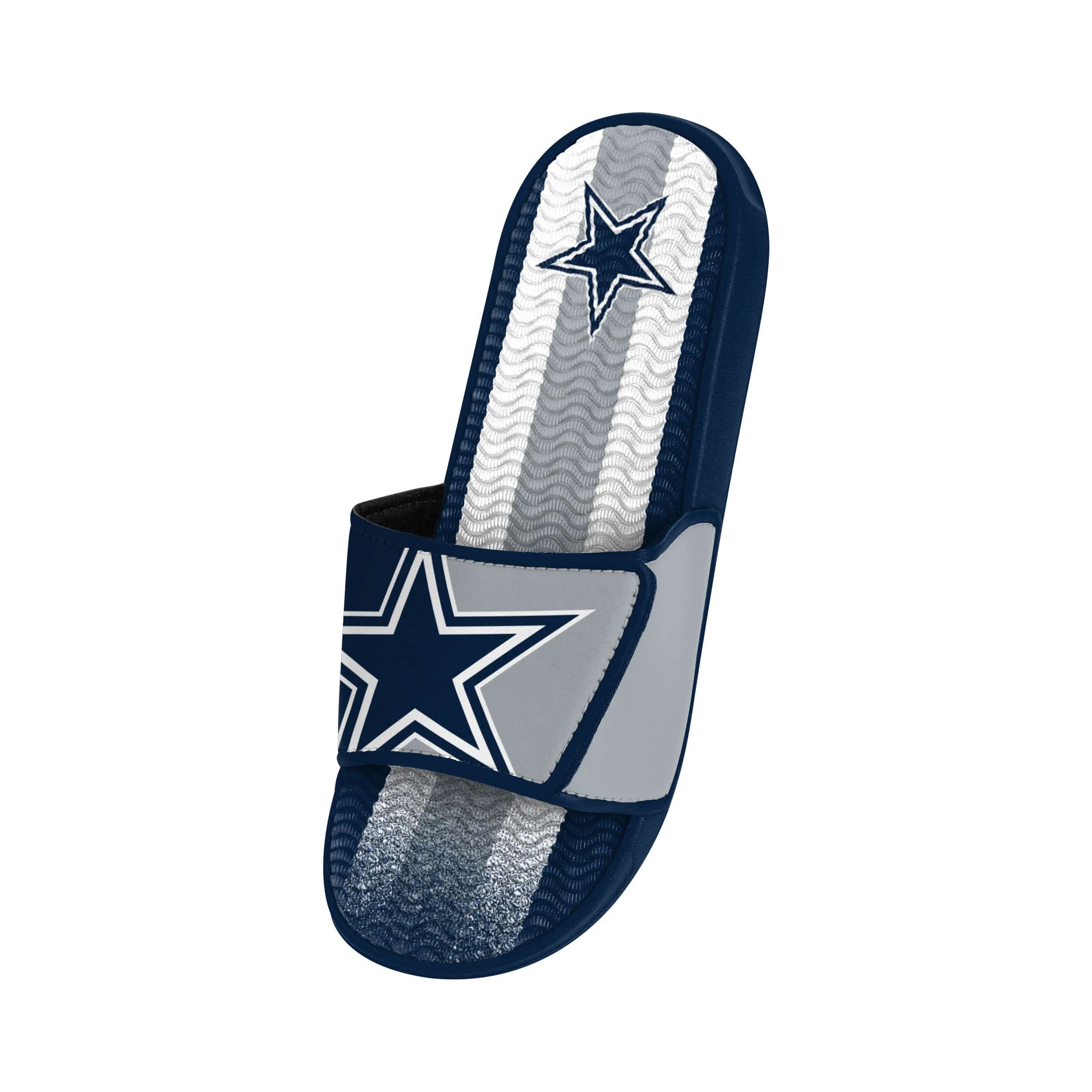 Dallas Cowboys NFL Mens Team Stripe Gel Slide - Image 3