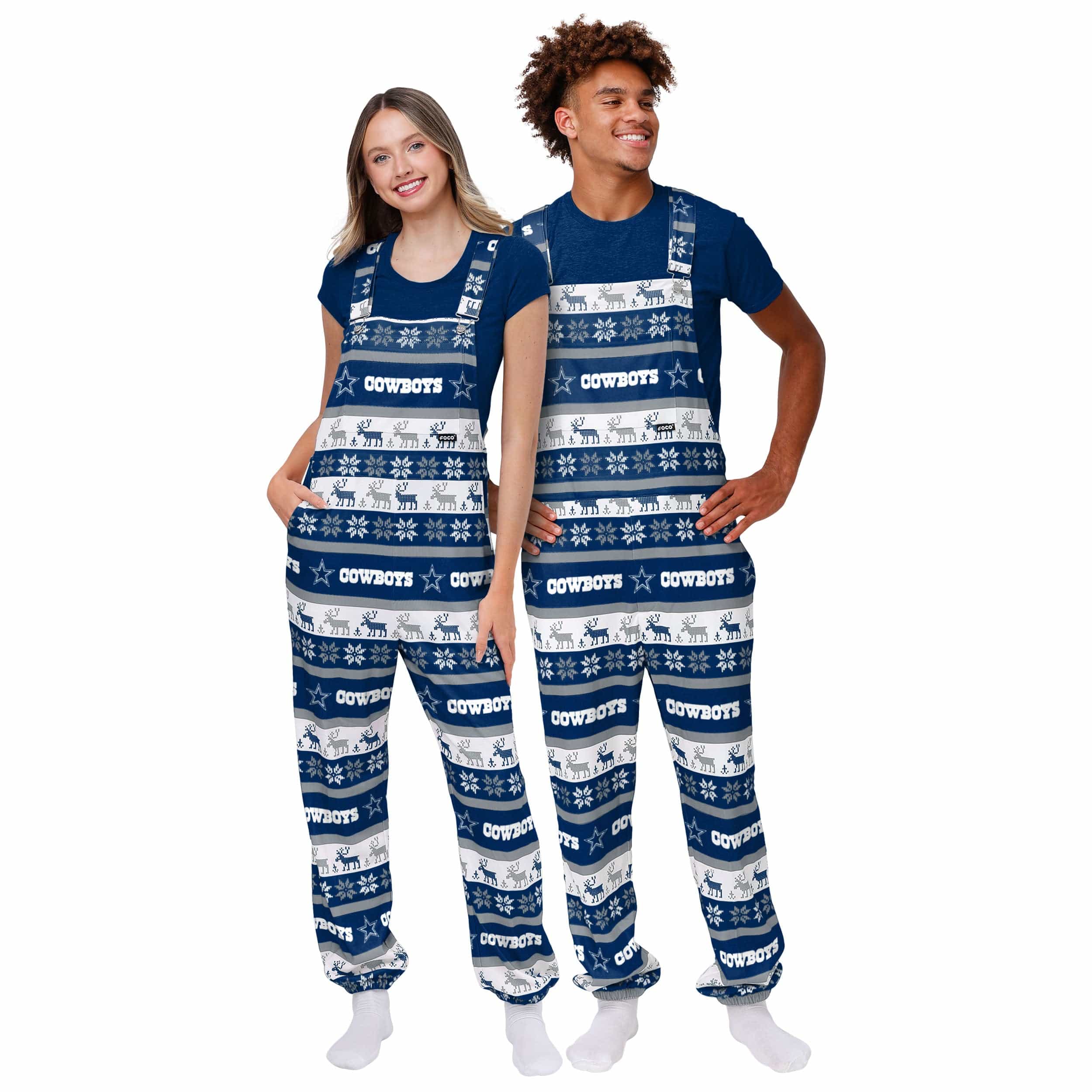 Dallas Cowboys NFL Mens Ugly Home Gating Bib Overalls - Image 3