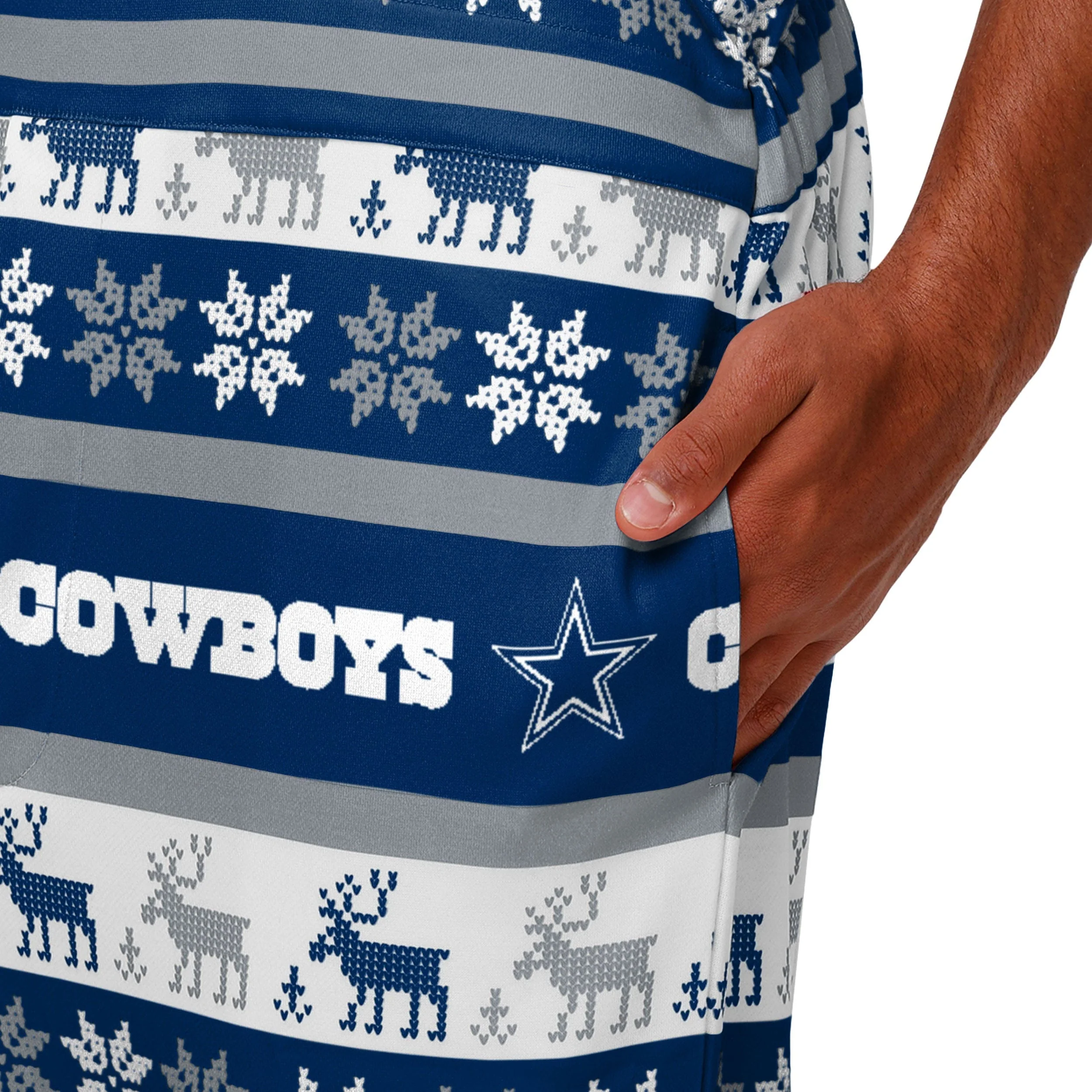 Dallas Cowboys NFL Mens Ugly Home Gating Bib Overalls - Image 5