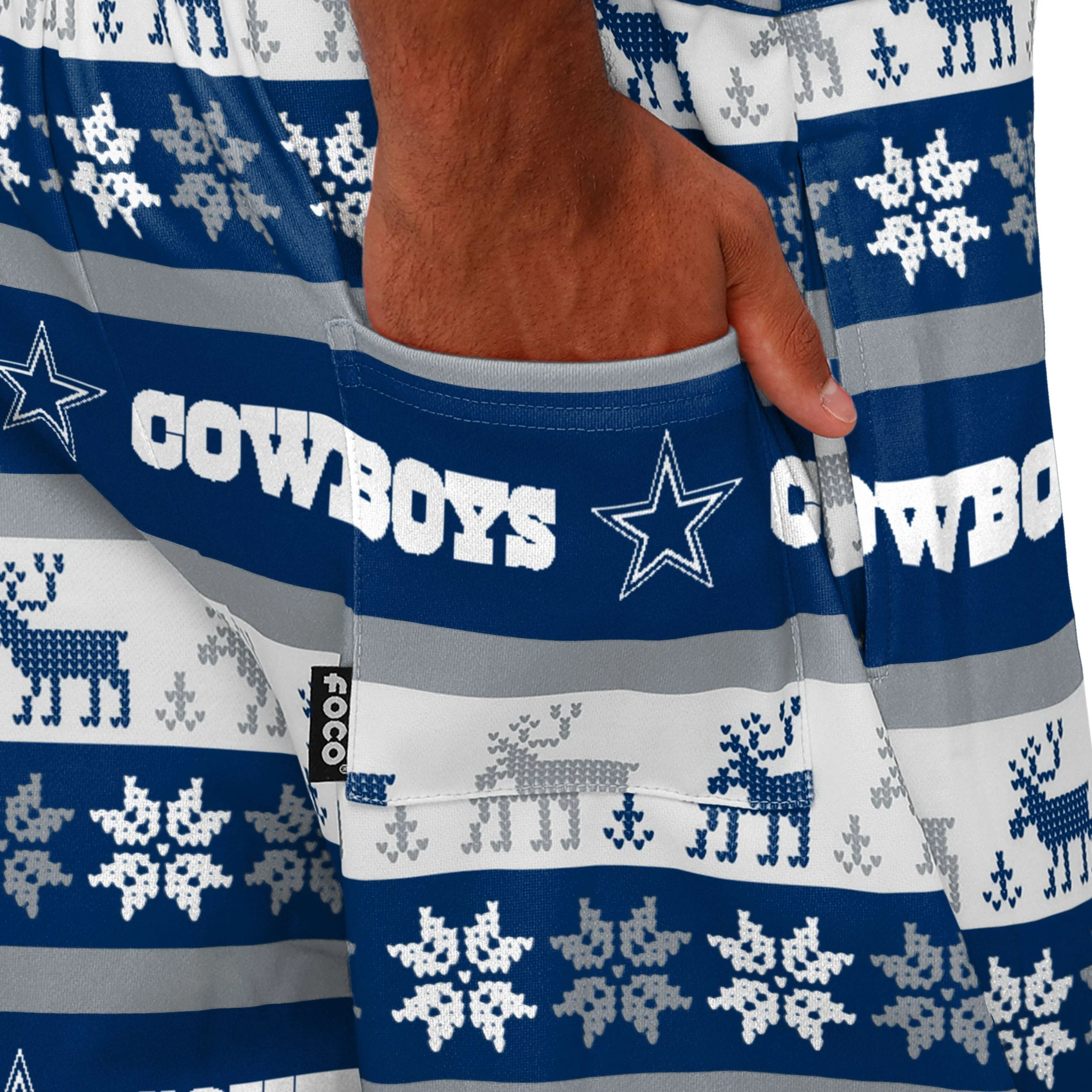 Dallas Cowboys NFL Mens Ugly Home Gating Bib Overalls - Image 6