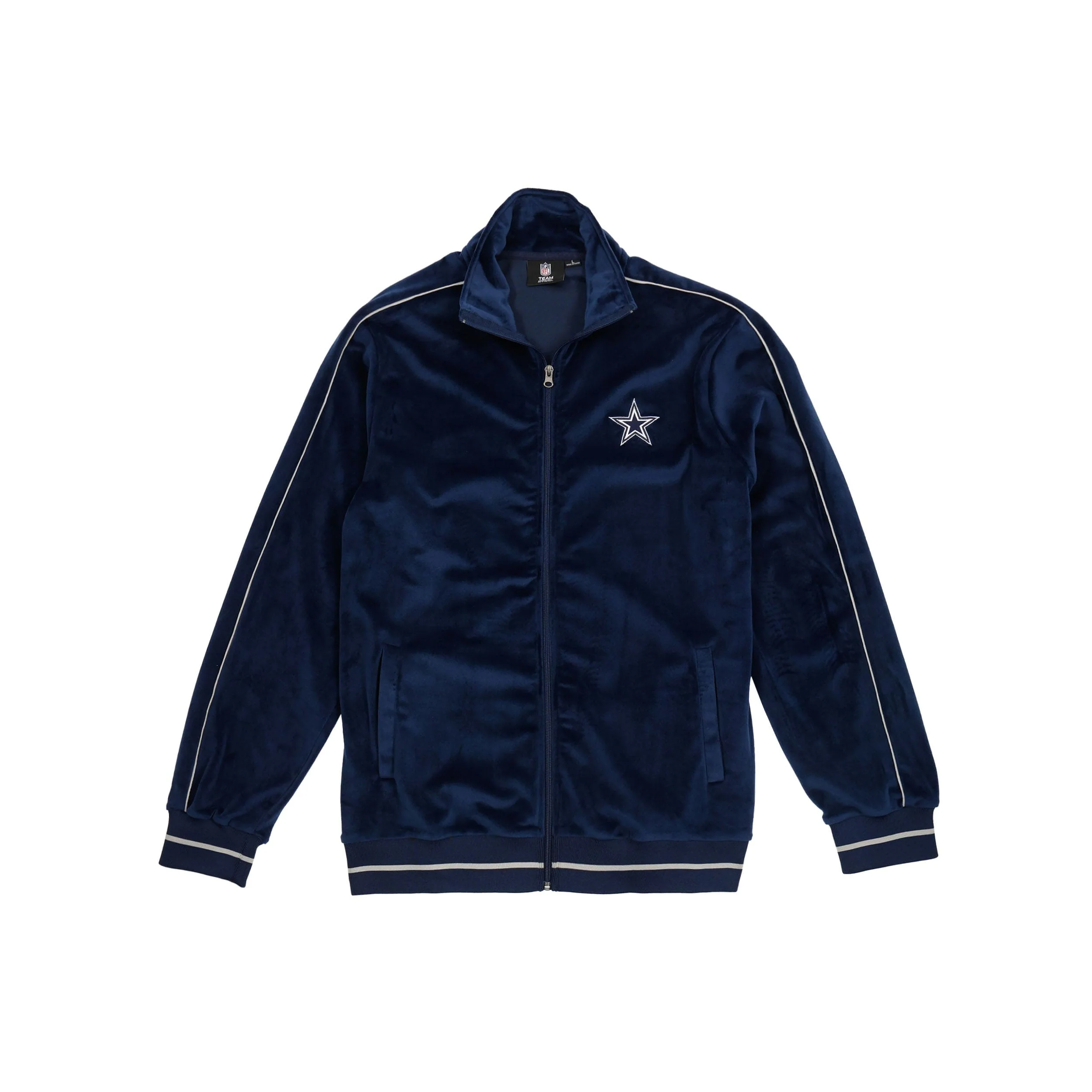 Dallas Cowboys NFL Mens Velour Zip Up Top - Image 6