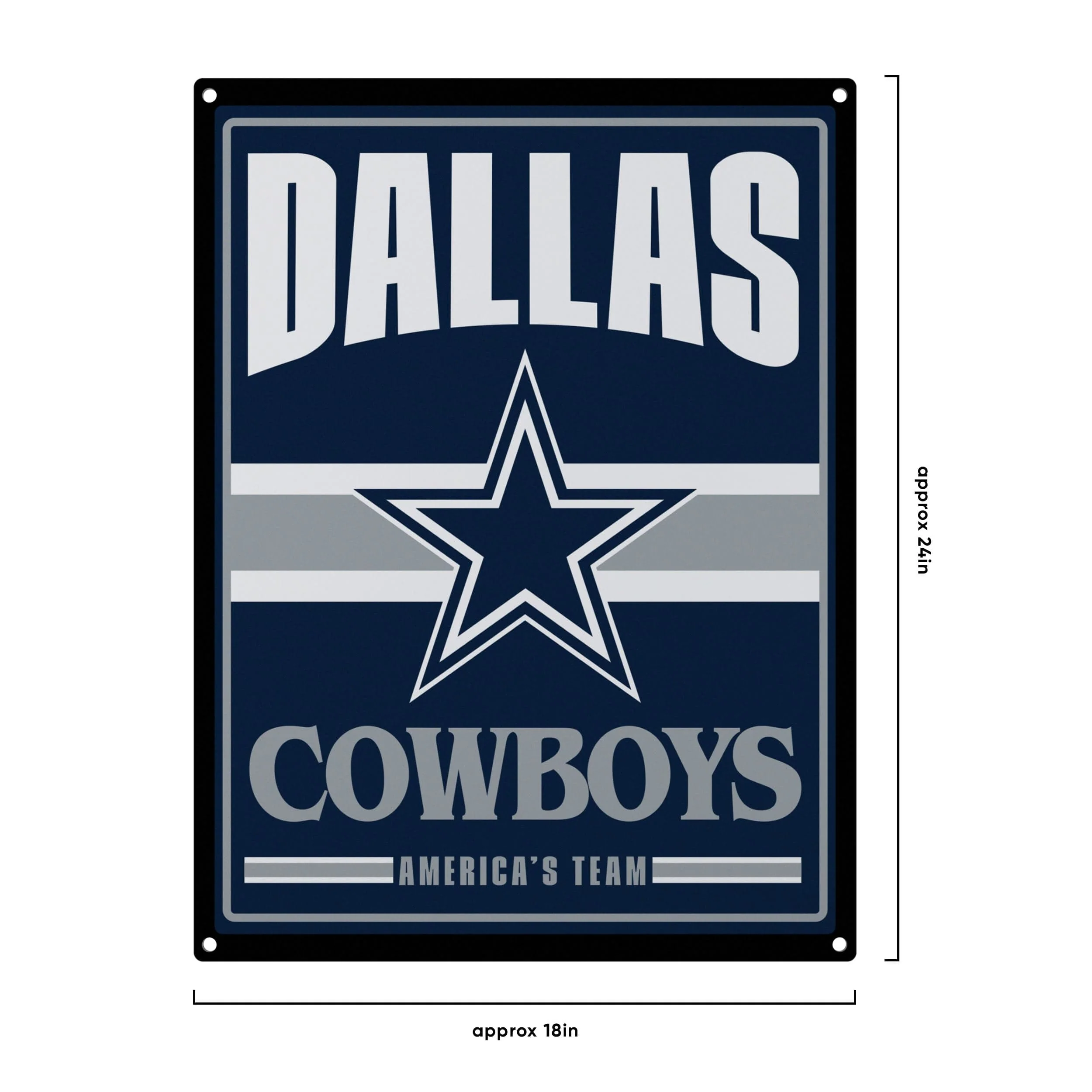 Dallas Cowboys NFL Metal Tacker Wall Sign - Image 4