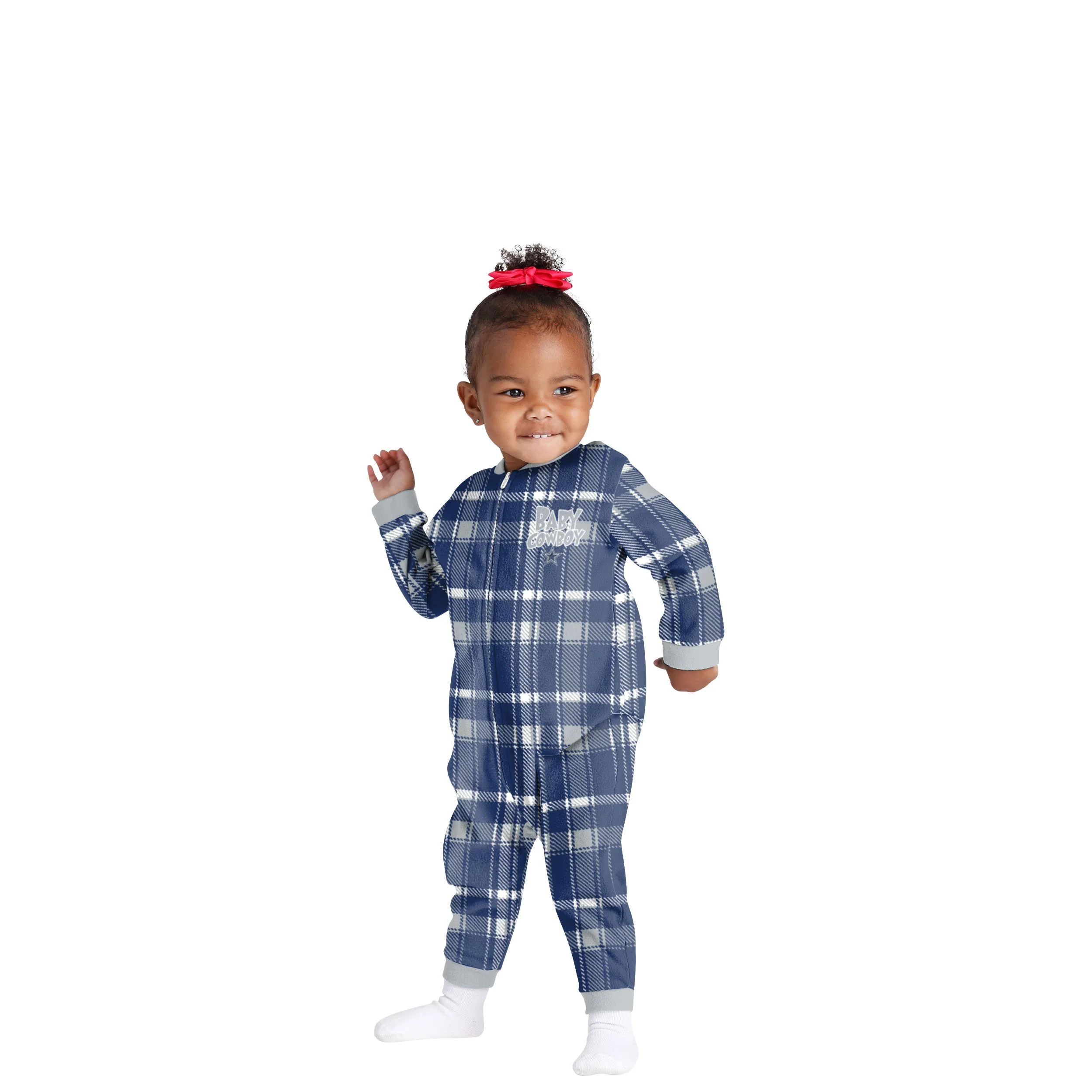 Dallas Cowboys NFL Plaid Family Holiday Pajamas - Image 2