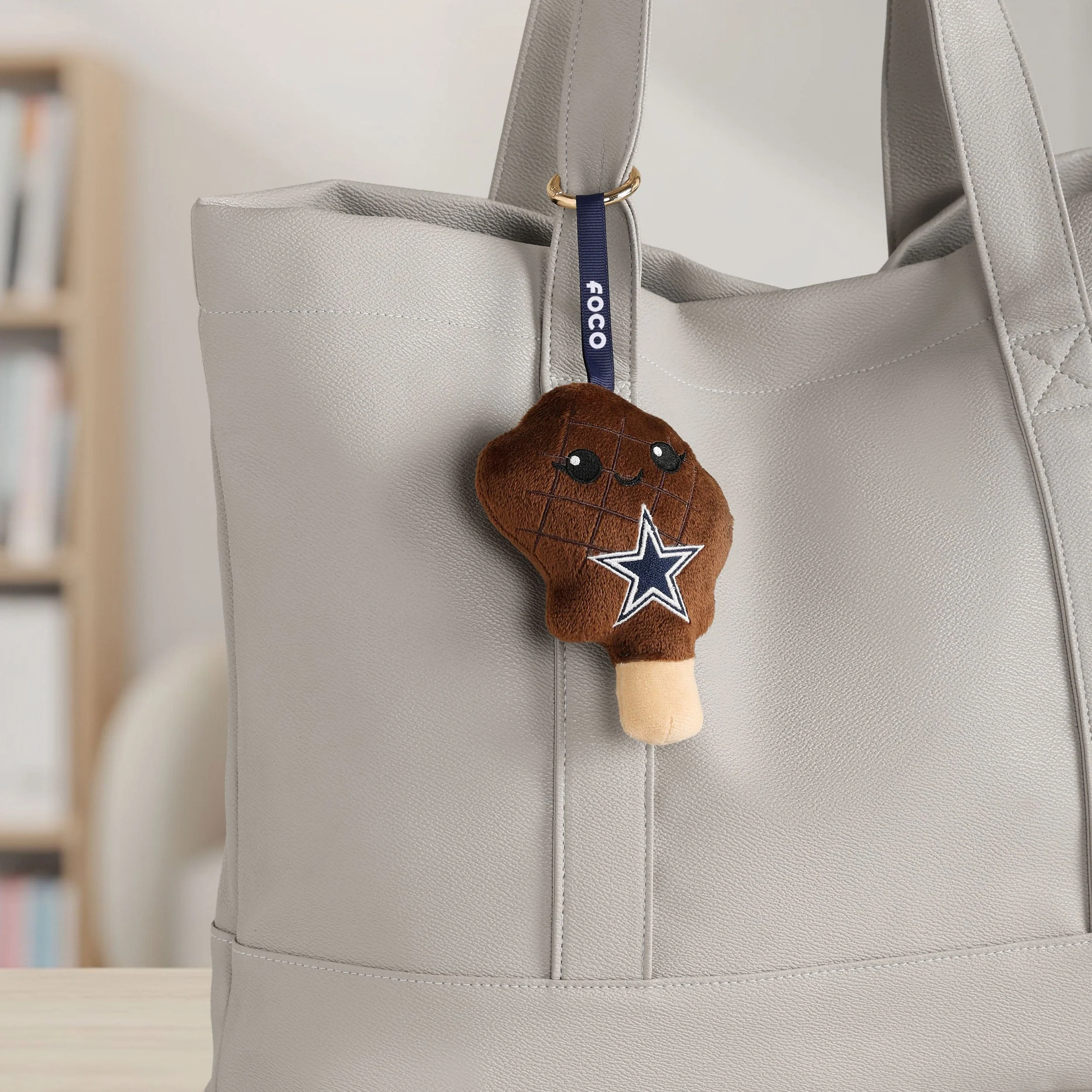 Dallas Cowboys NFL Plush Food Bag Charm Keychain - Image 2