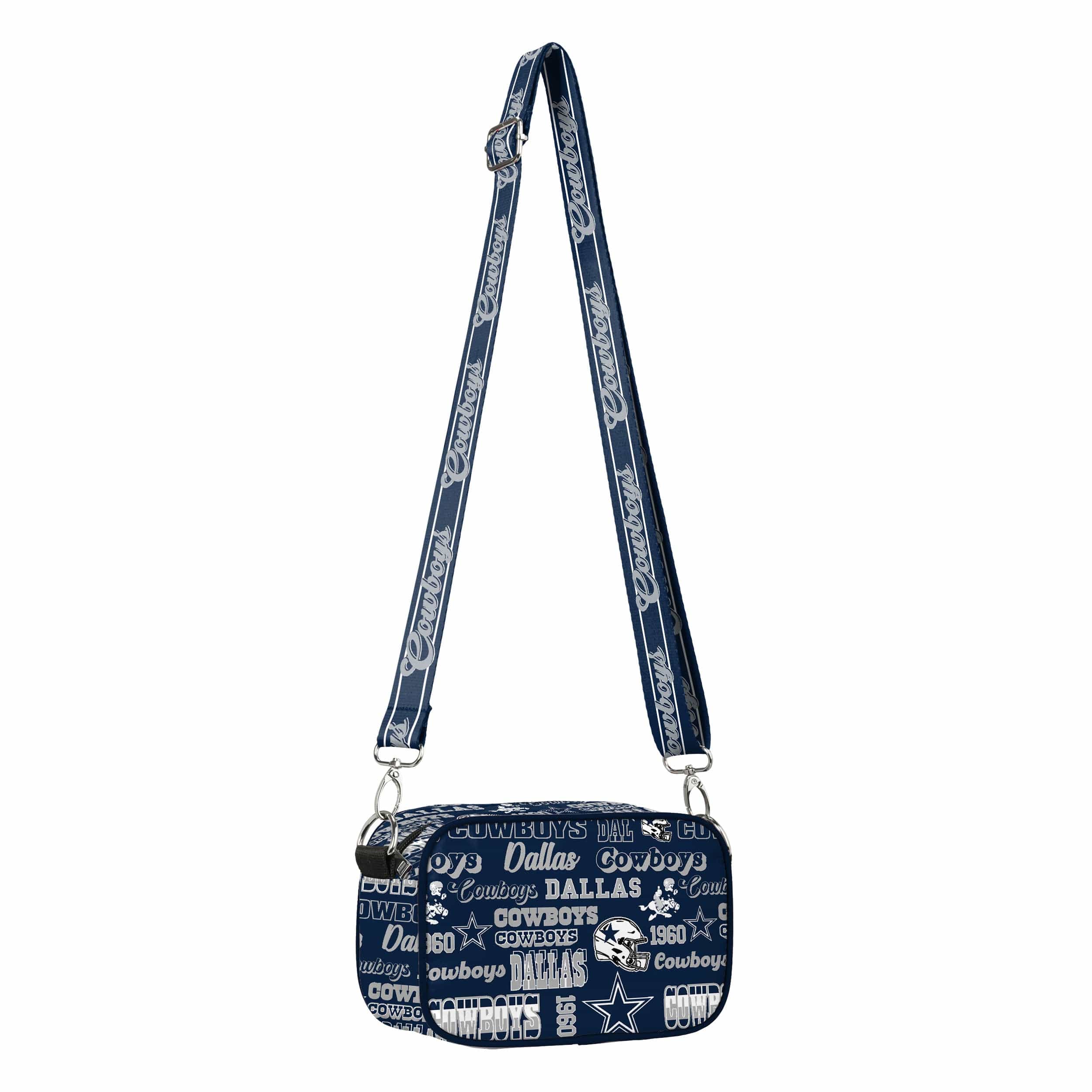 Dallas Cowboys NFL Repeat Retro Print Nylon Crossbody Bag - Image 4