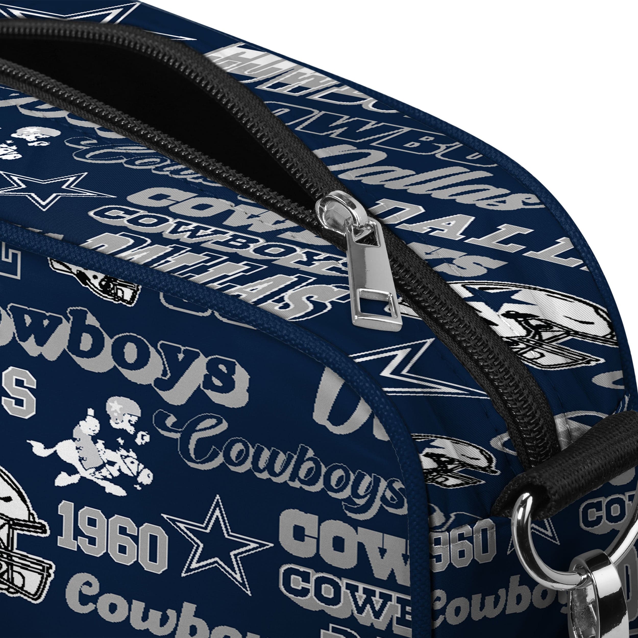 Dallas Cowboys NFL Repeat Retro Print Nylon Crossbody Bag - Image 5