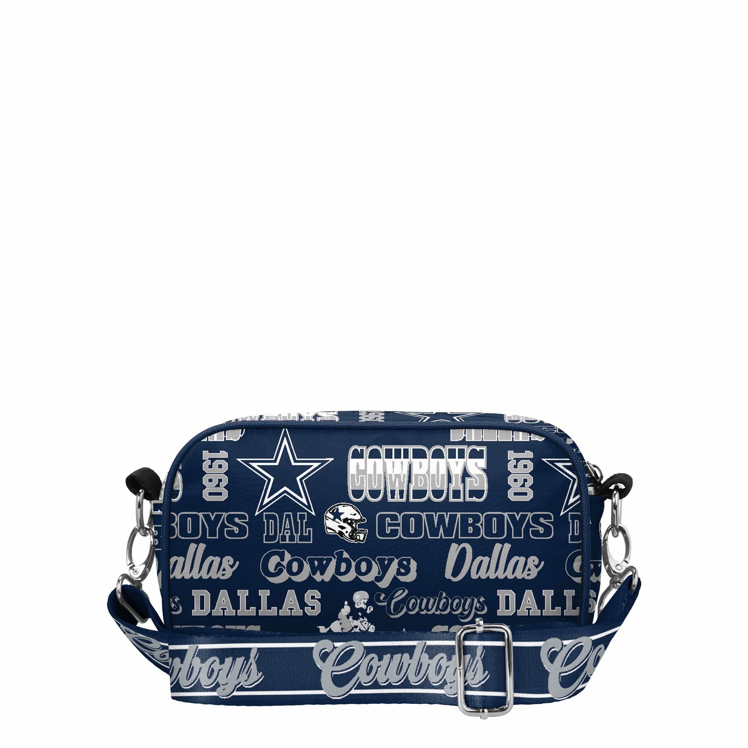Dallas Cowboys NFL Repeat Retro Print Nylon Crossbody Bag - Image 6