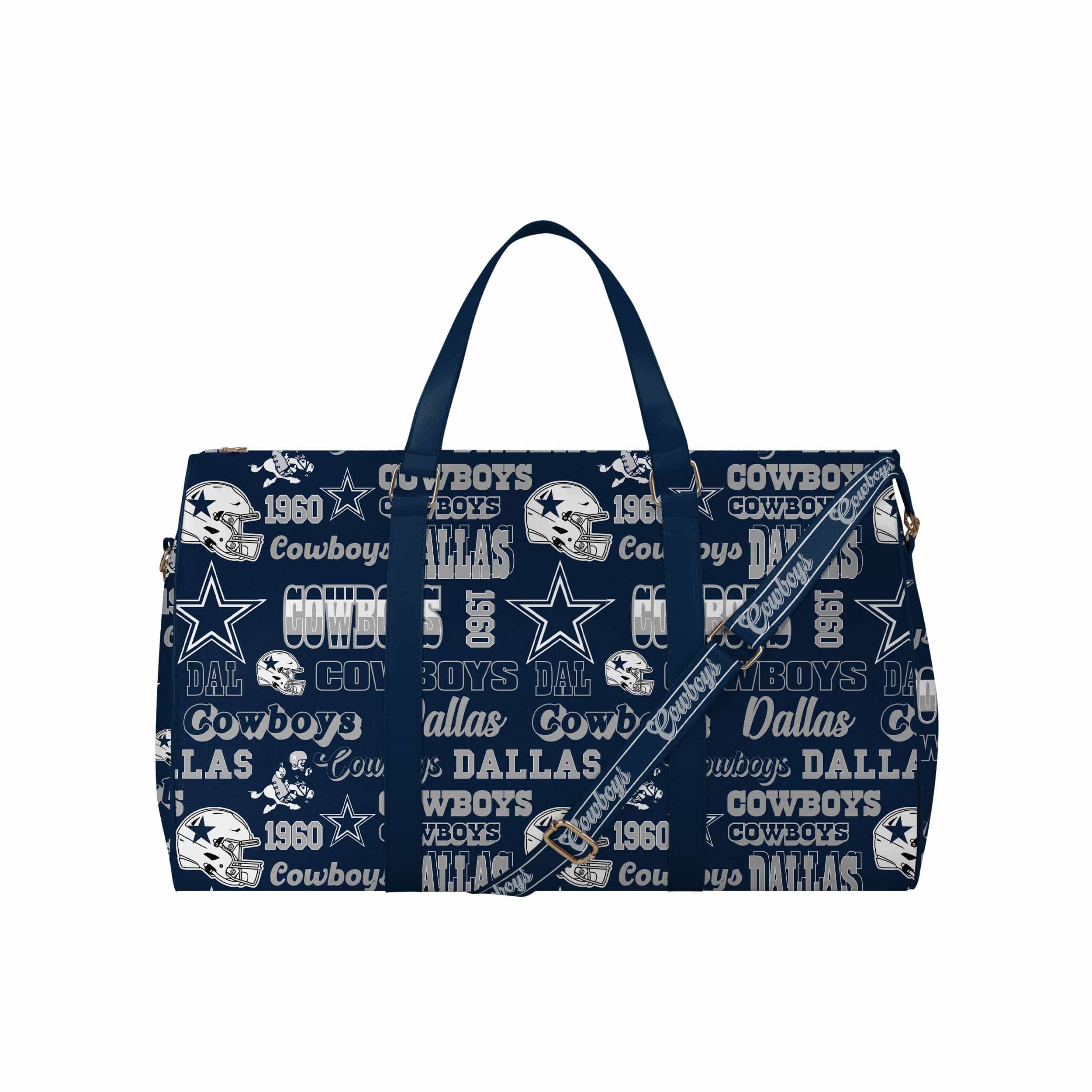 Dallas Cowboys NFL Repeat Retro Print Nylon Weekender Duffle Bag