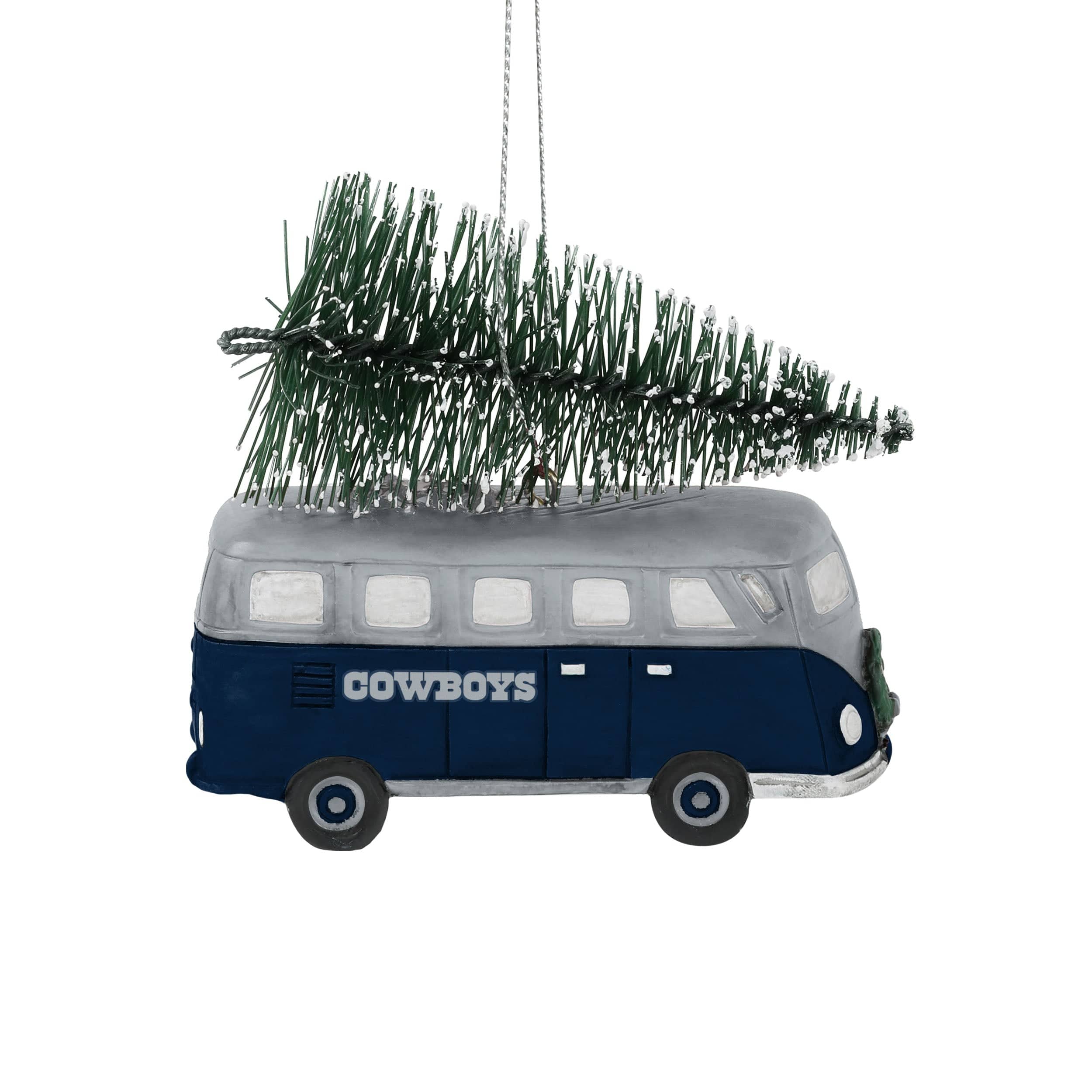 Dallas Cowboys Retro Bus With Tree Ornament - Image 2