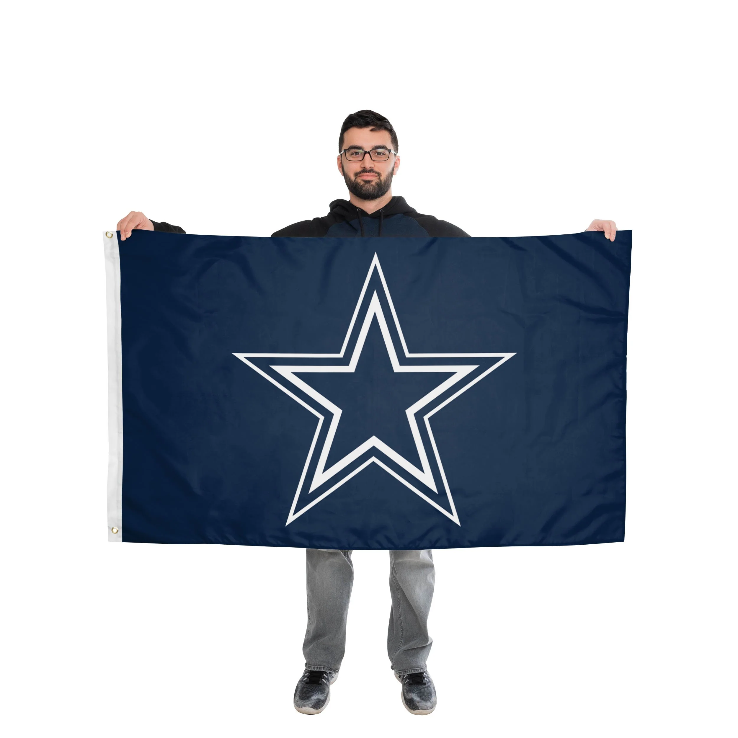 Dallas Cowboys NFL Solid Horizontal Flag - Image 2