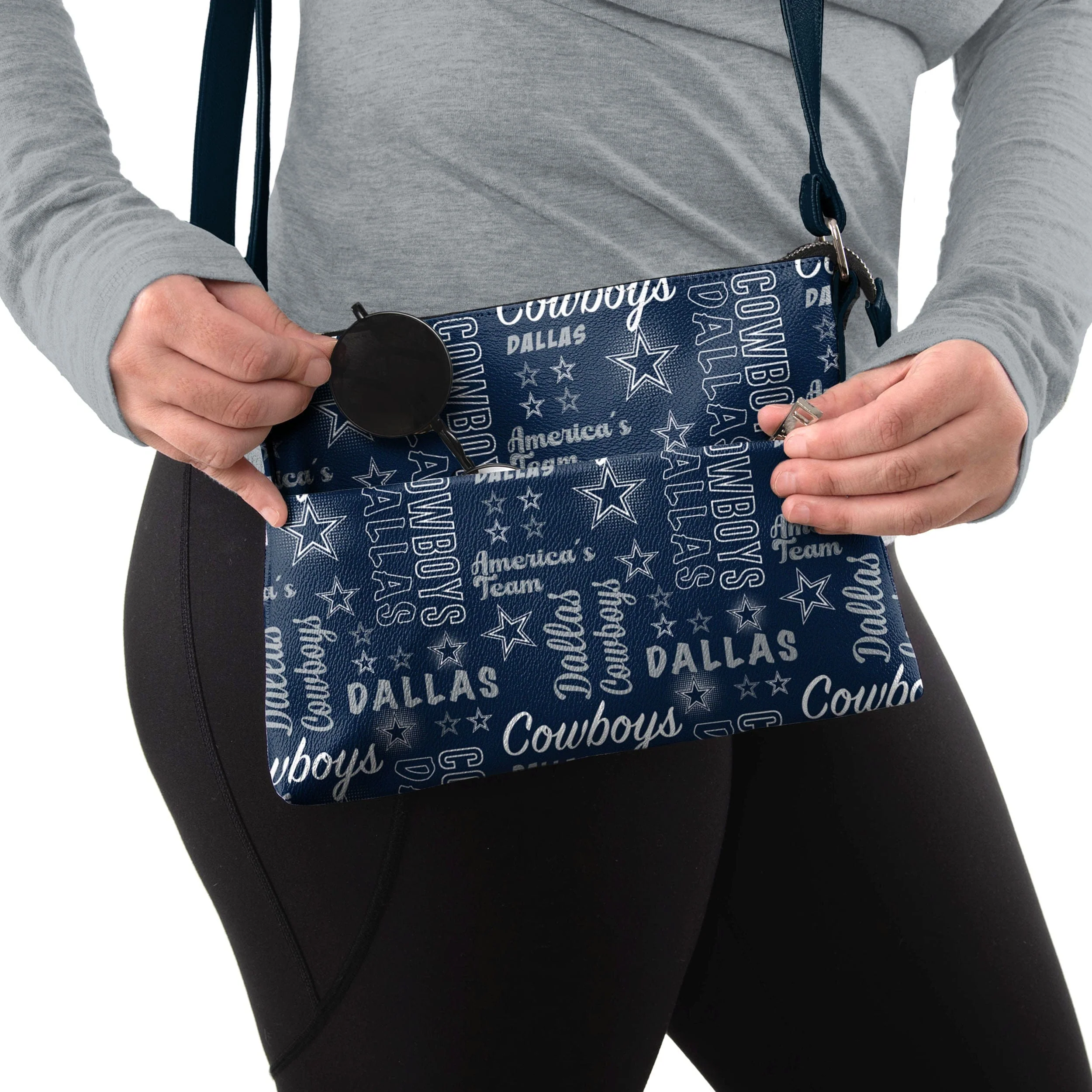 Dallas Cowboys NFL Spirited Style Printed Collection Foldover Tote Bag - Image 3