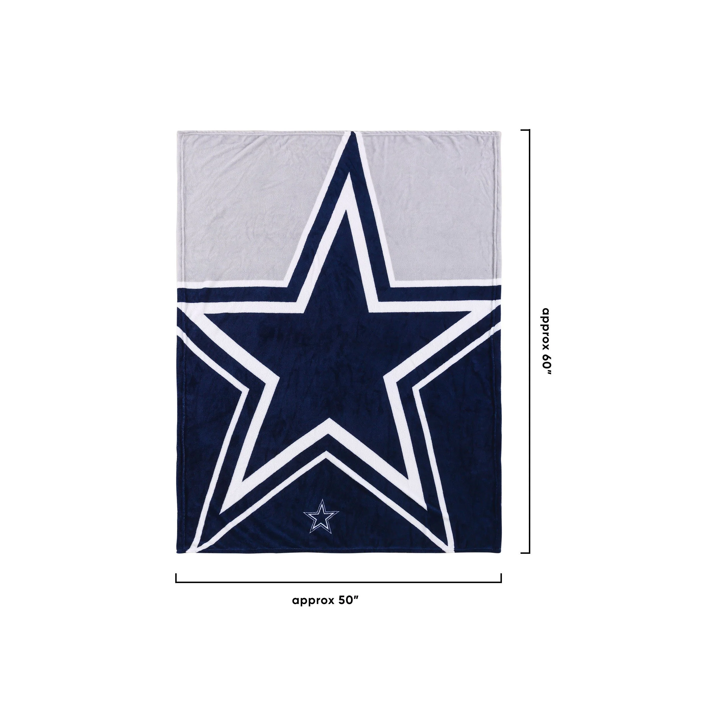 Dallas Cowboys NFL Supreme Slumber Plush Throw Blanket - Image 3