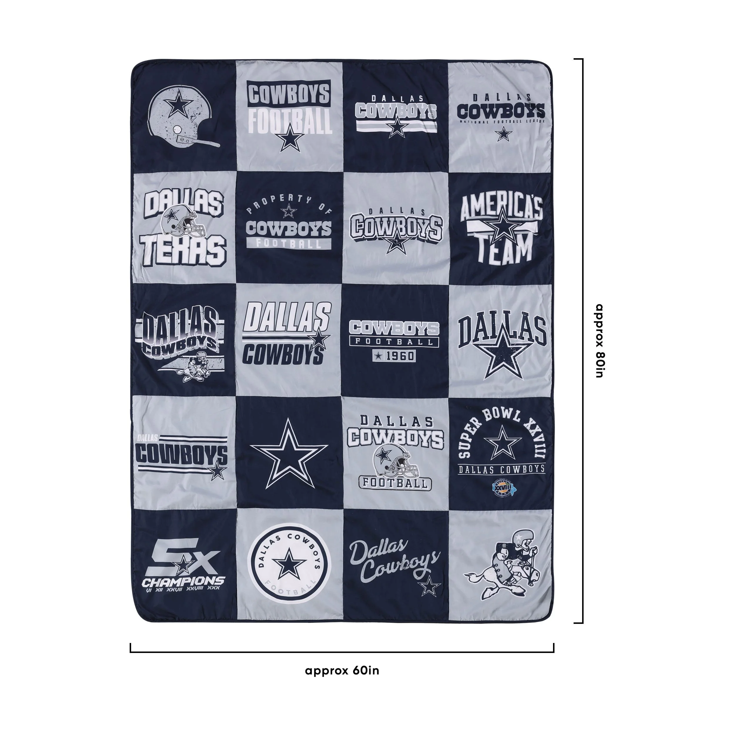 Dallas Cowboys NFL Team Pride Patches Quilt - Image 3