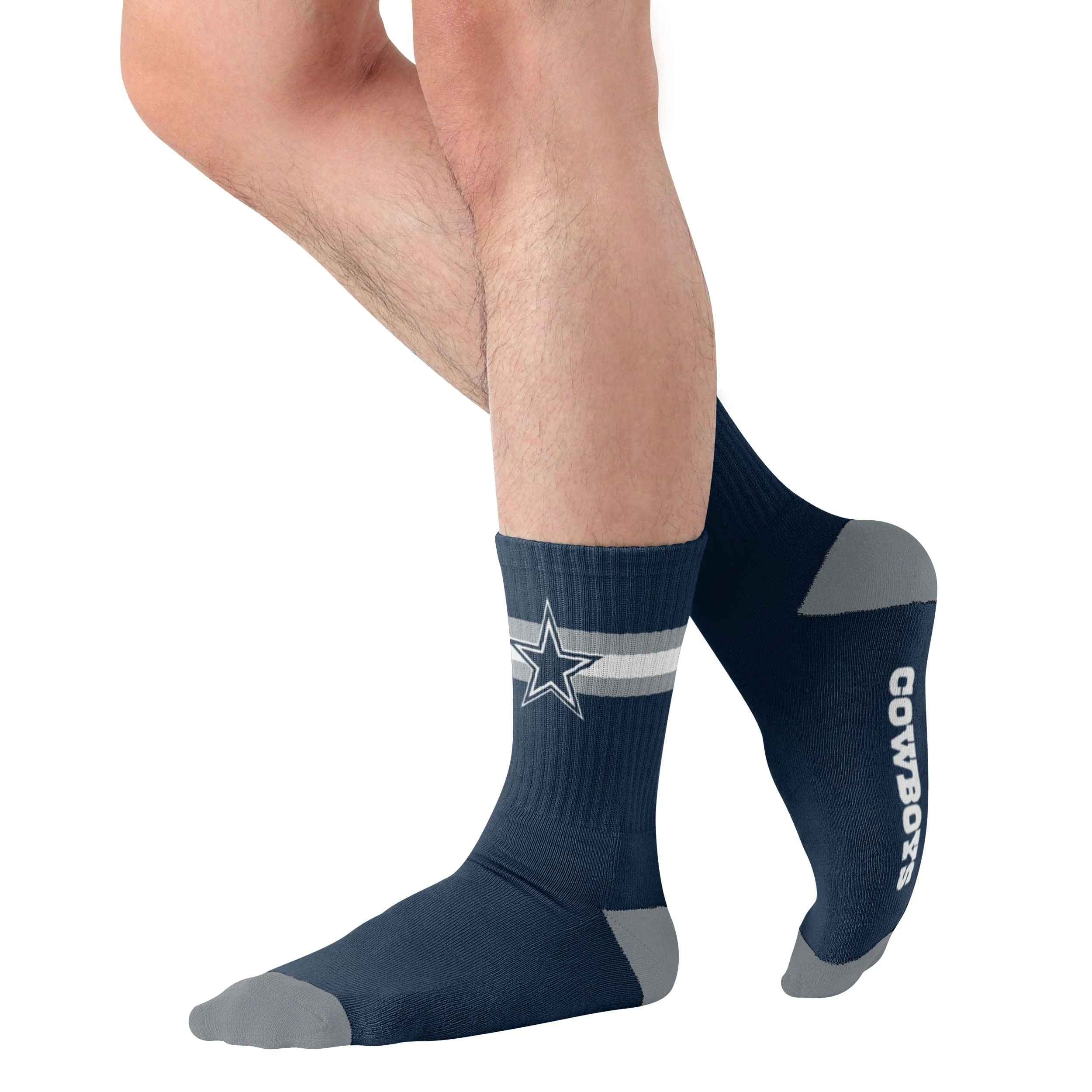 Dallas Cowboys NFL Team Stripe Crew Socks - Image 3