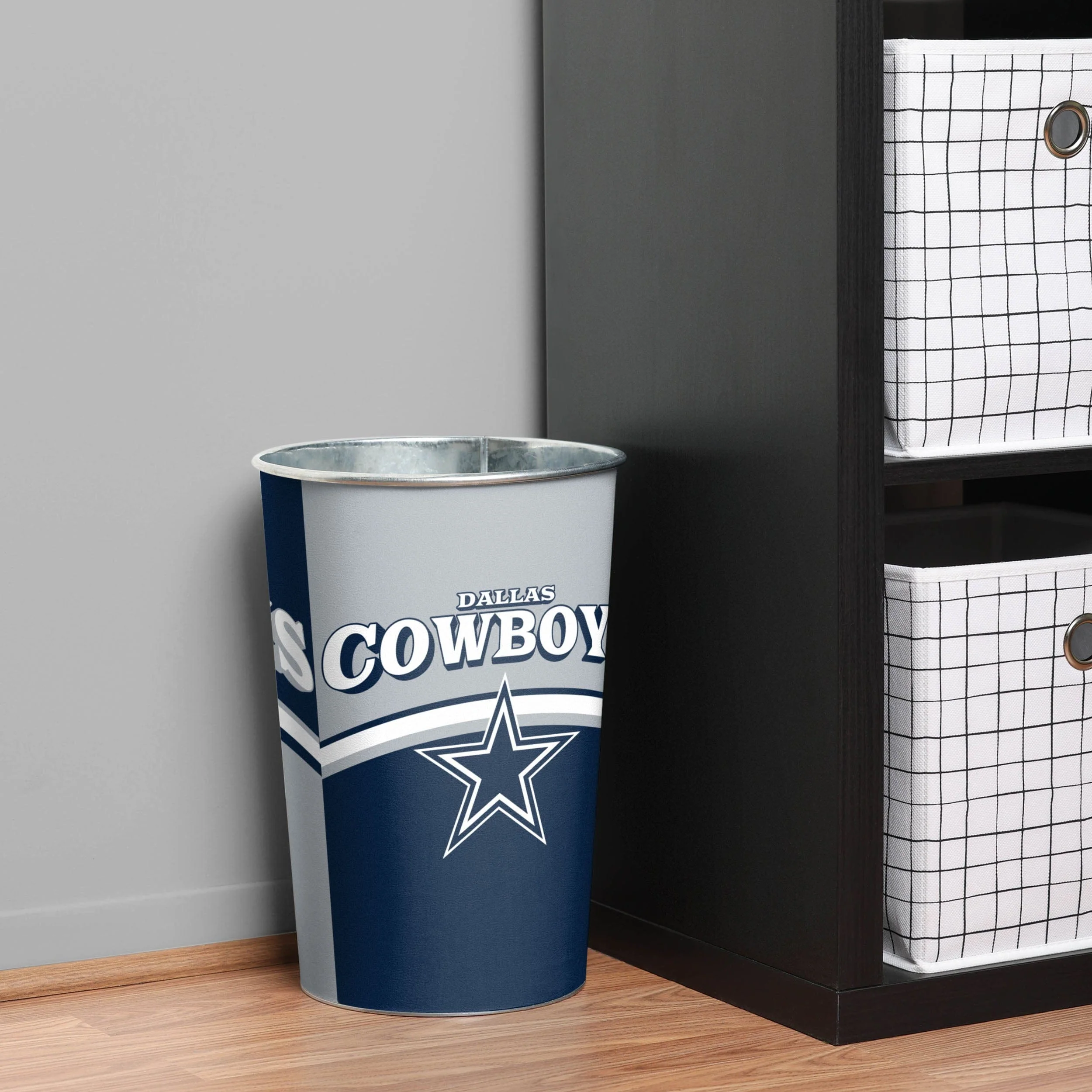 Dallas Cowboys NFL Team Stripe Waste Basket - Image 2