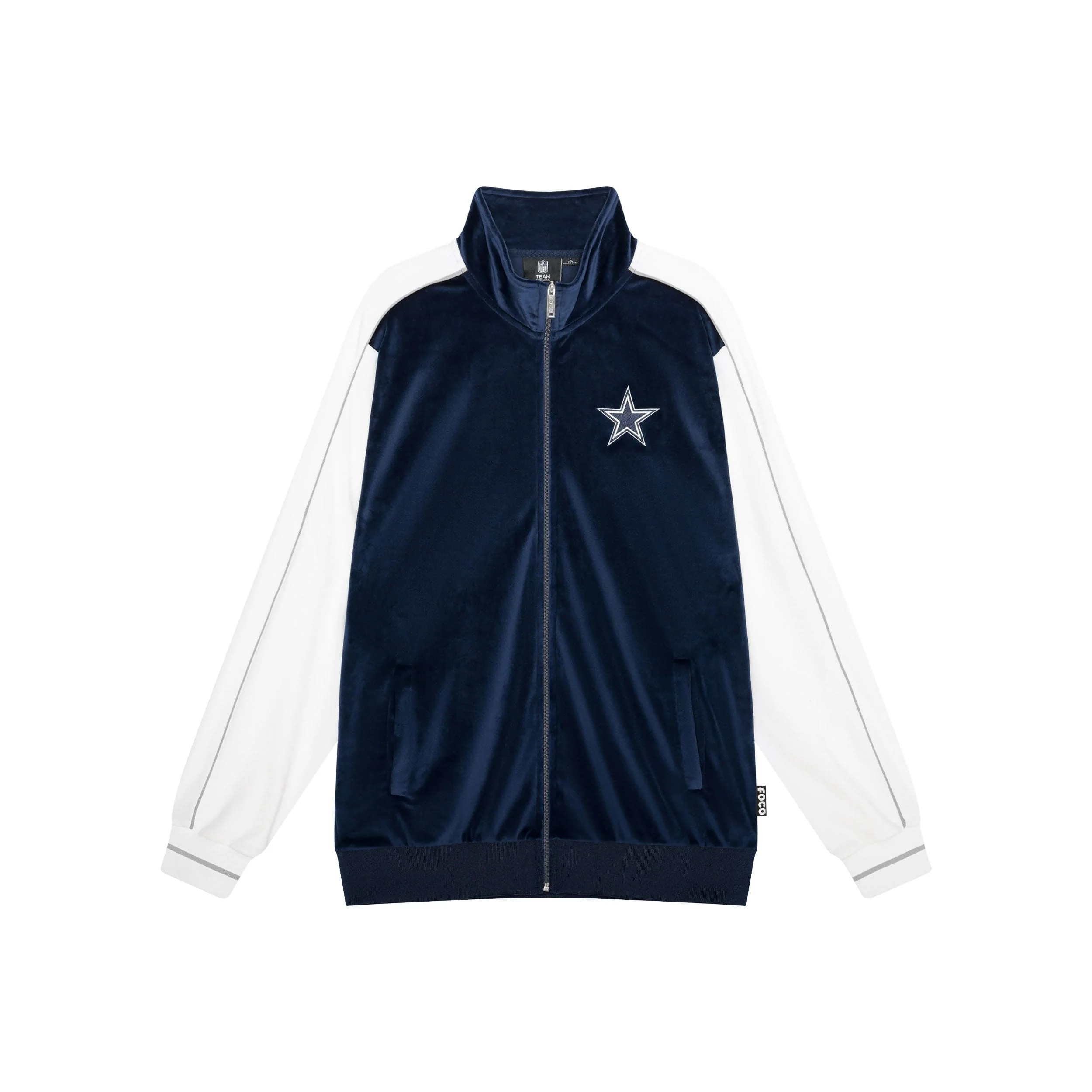 Dallas Cowboys NFL Two Tone Velour Zip Up Top - Image 6