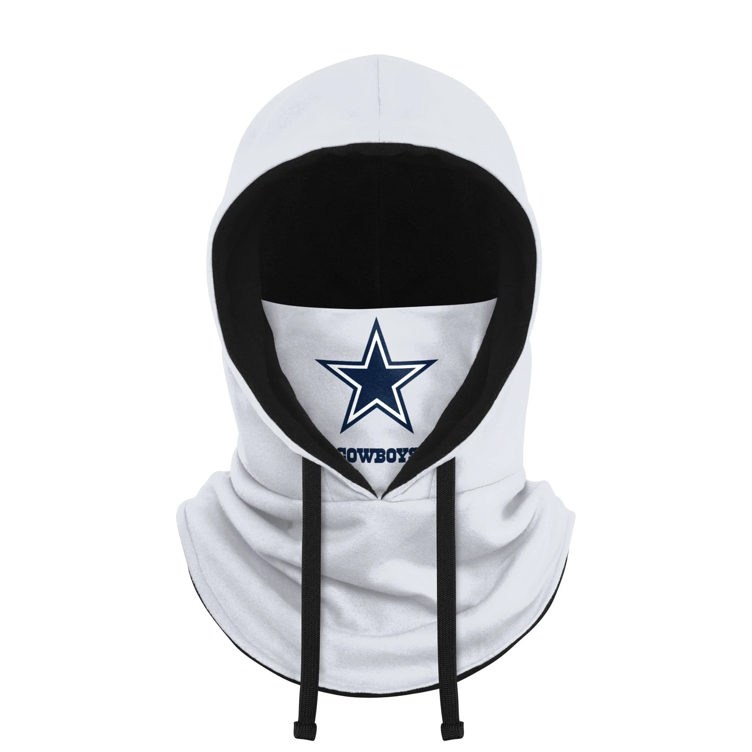 Dallas Cowboys NFL White Drawstring Hooded Gaiter