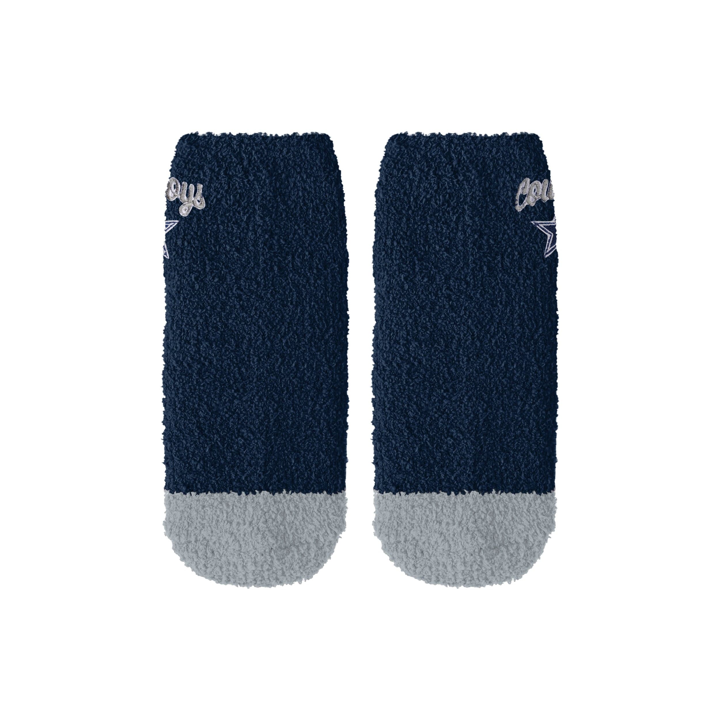 Dallas Cowboys NFL Womens 2 Pack Script Logo Fuzzy Ankle Socks - Image 5