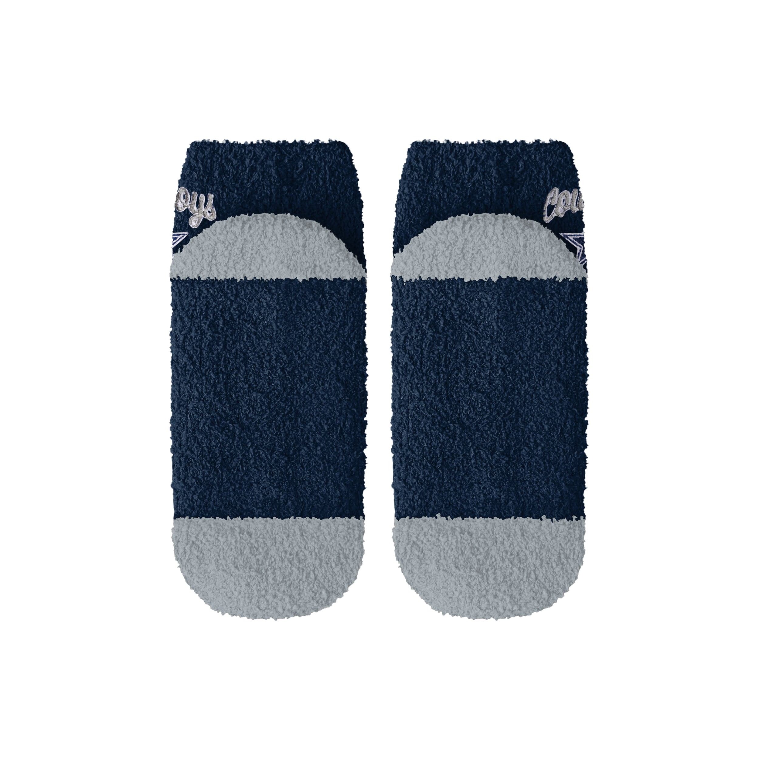 Dallas Cowboys NFL Womens 2 Pack Script Logo Fuzzy Ankle Socks - Image 6