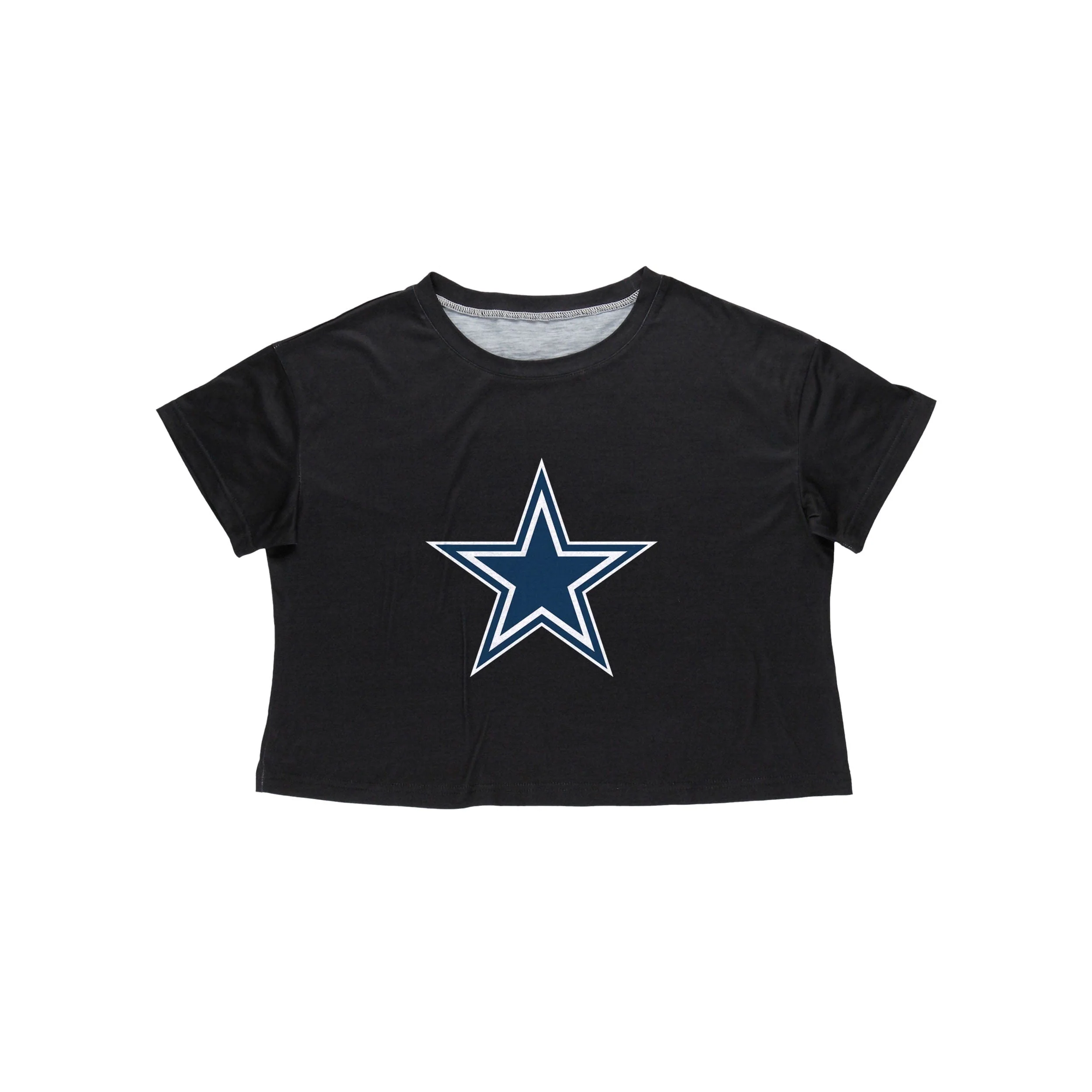 Dallas Cowboys NFL Womens Black Big Logo Crop Top - Image 3
