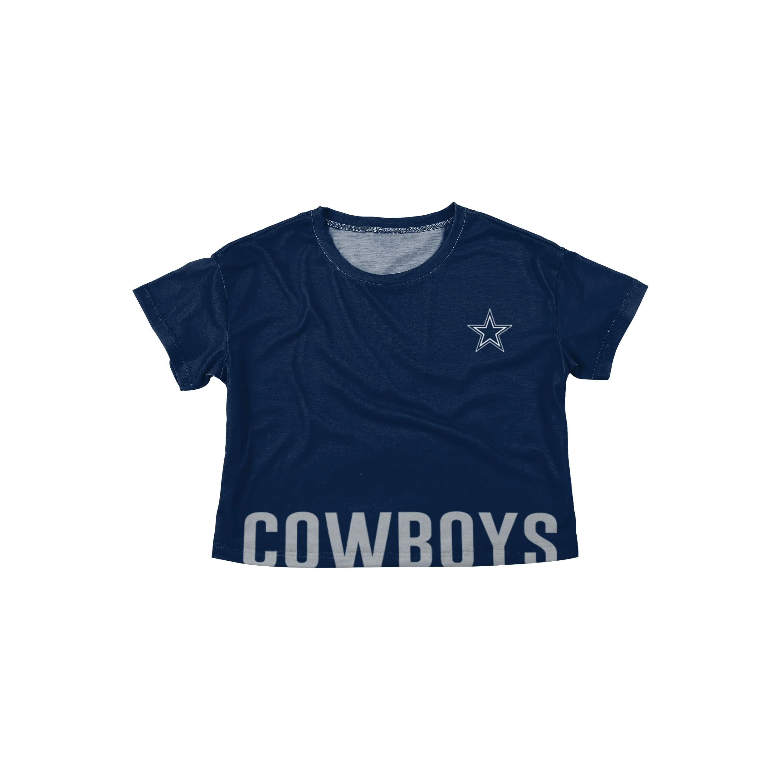 Dallas Cowboys NFL Womens Bottom Line Crop Top - Image 3