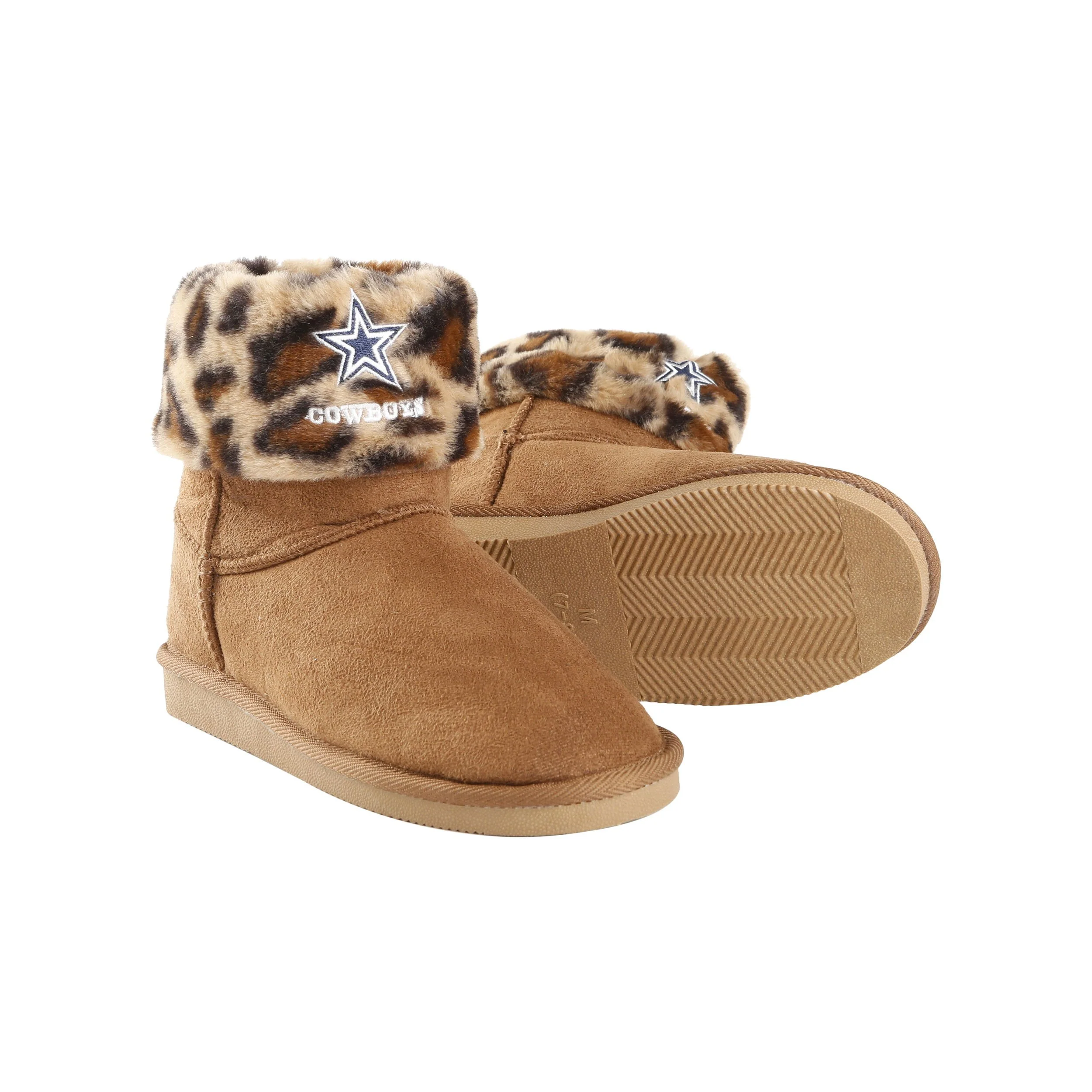 Dallas Cowboys NFL Womens Cheetah Fur Boots - Image 4