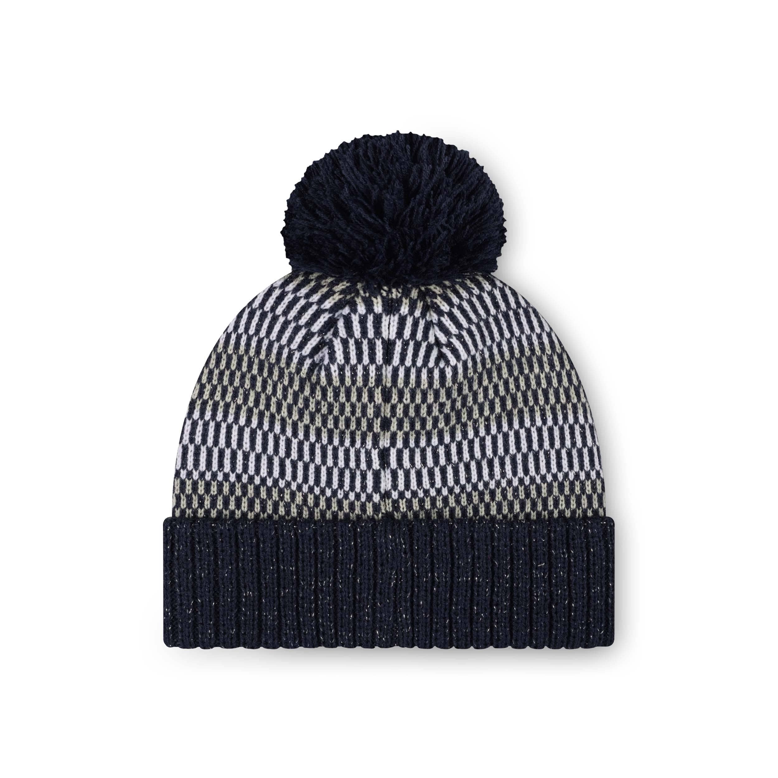 Dallas Cowboys NFL Womens Cozy Knit Metallic Thread Pom Beanie - Image 2