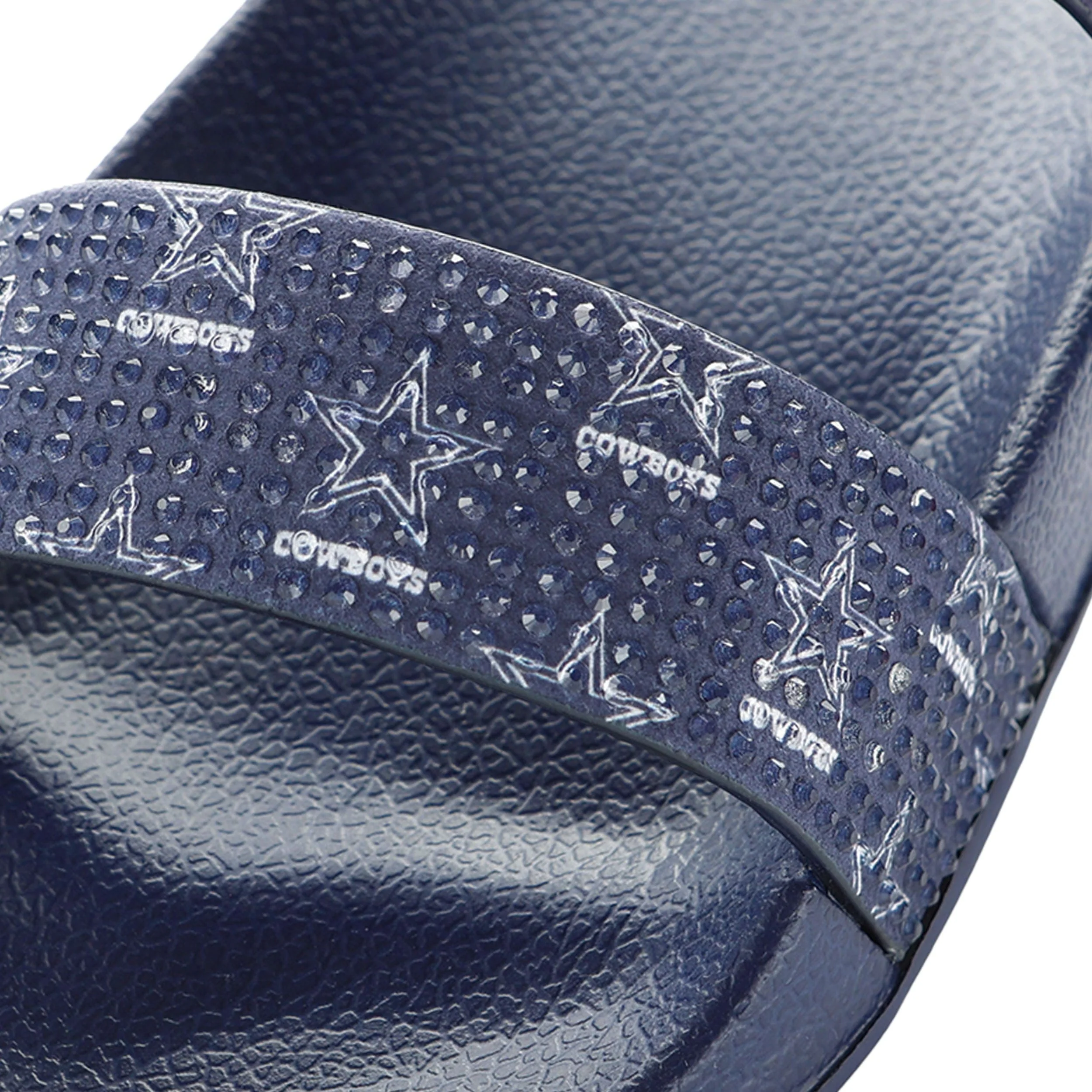 Dallas Cowboys NFL Womens Double Strap Shimmer Sandal - Image 2