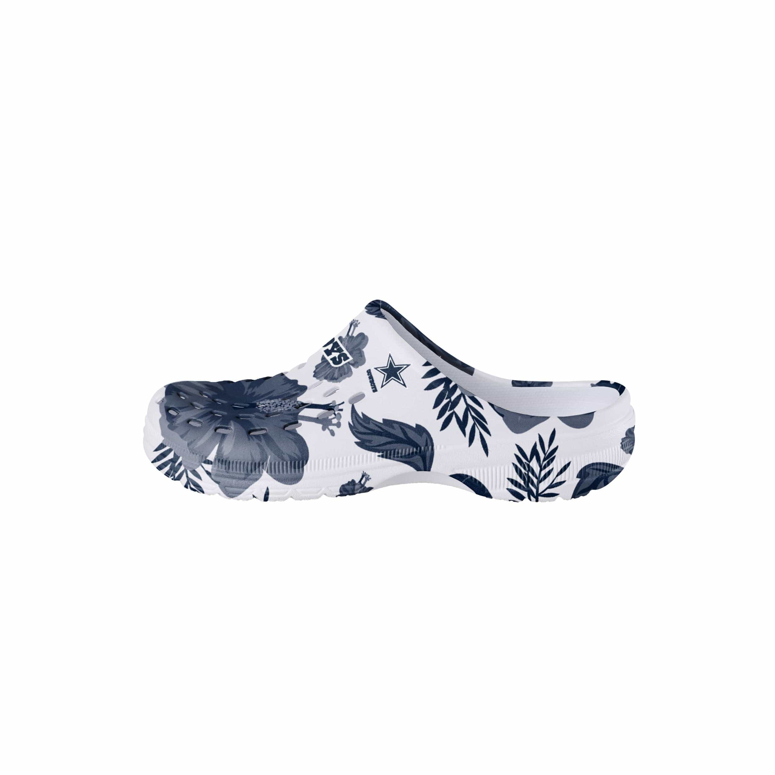 Dallas Cowboys NFL Womens Floral White Clog - Image 2
