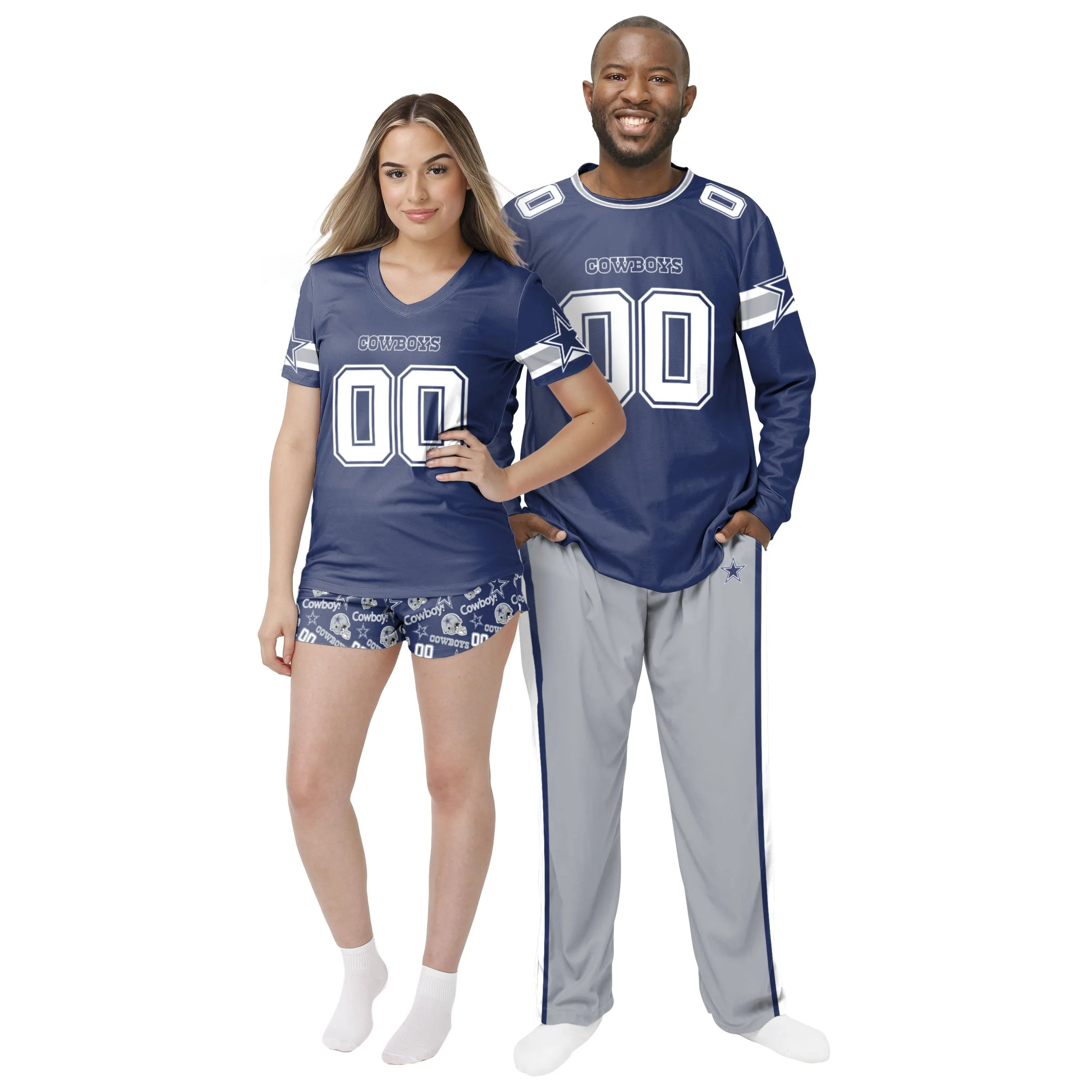 Dallas Cowboys NFL Womens Gameday Ready Pajama Set - Image 3